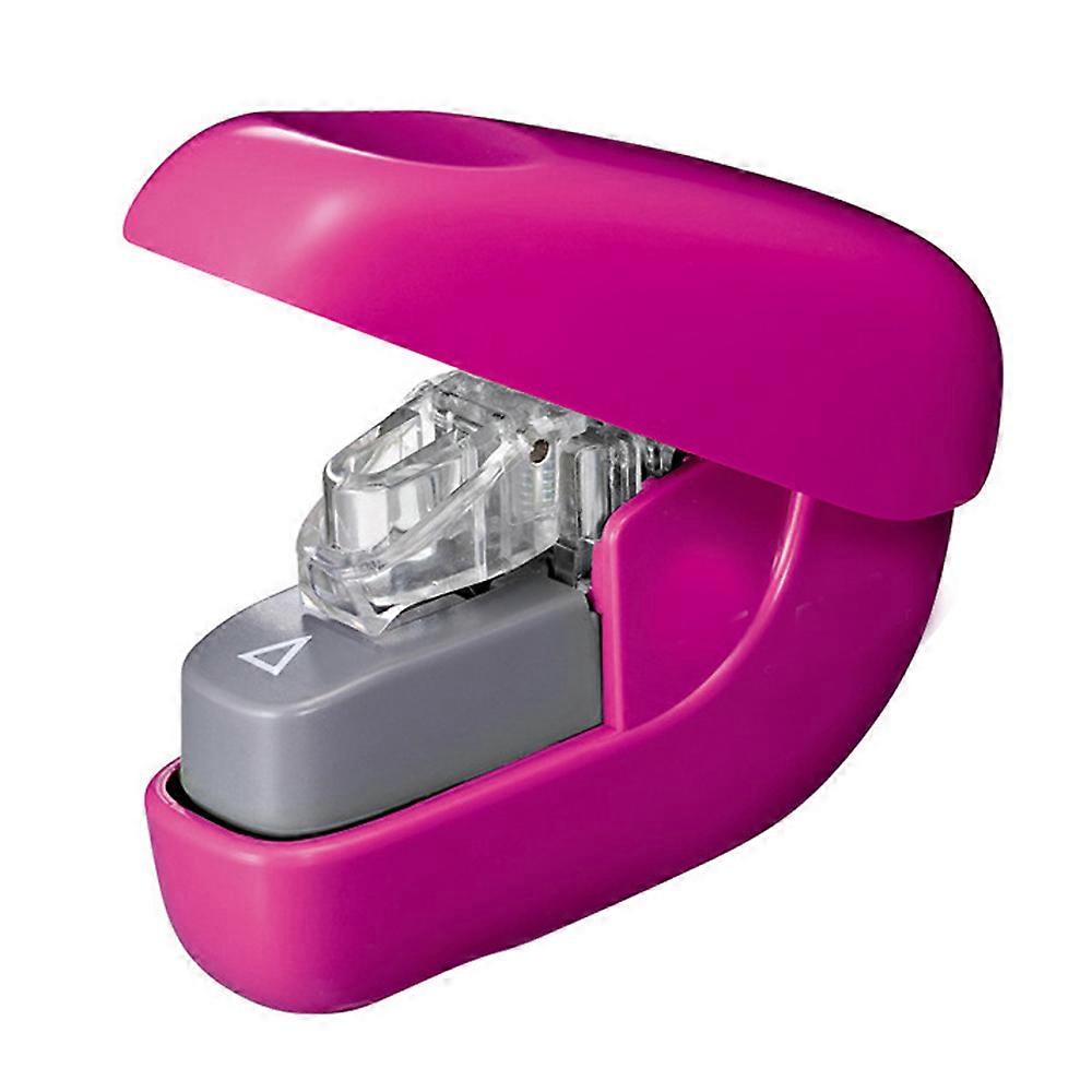 Staple-free stapler, desktop model, stop function, rail