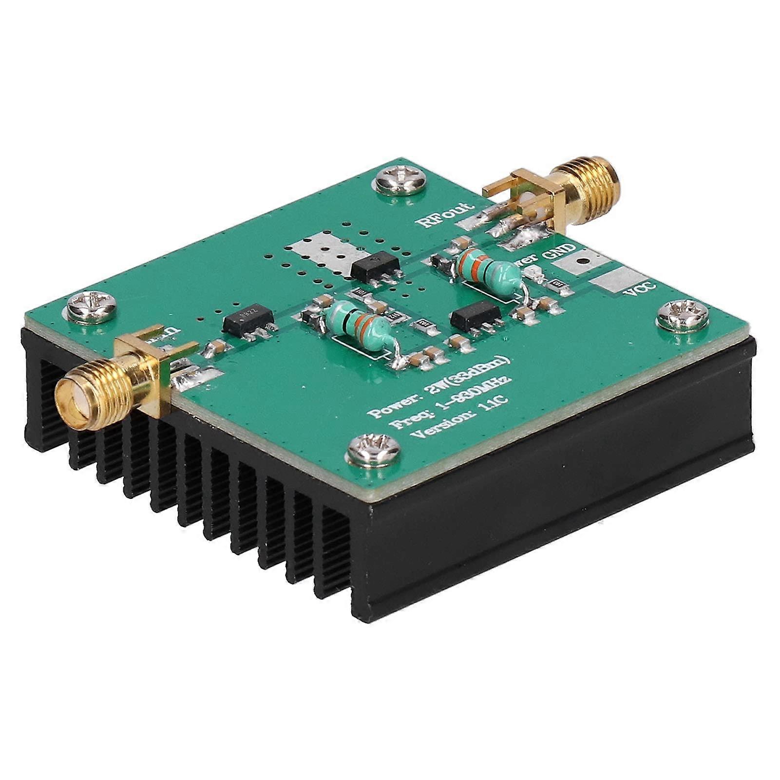 RF Power Broadband Amplifier 12VDC Input, 1-930MHz Working Frequency, 2.0W Output, Size 10x7x2