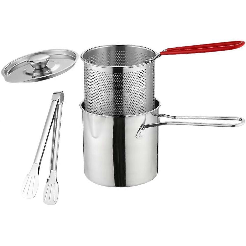 Cooking Pot Small Fryer Kitchenware Ergonomic Handle Heat Resistant 1 Set