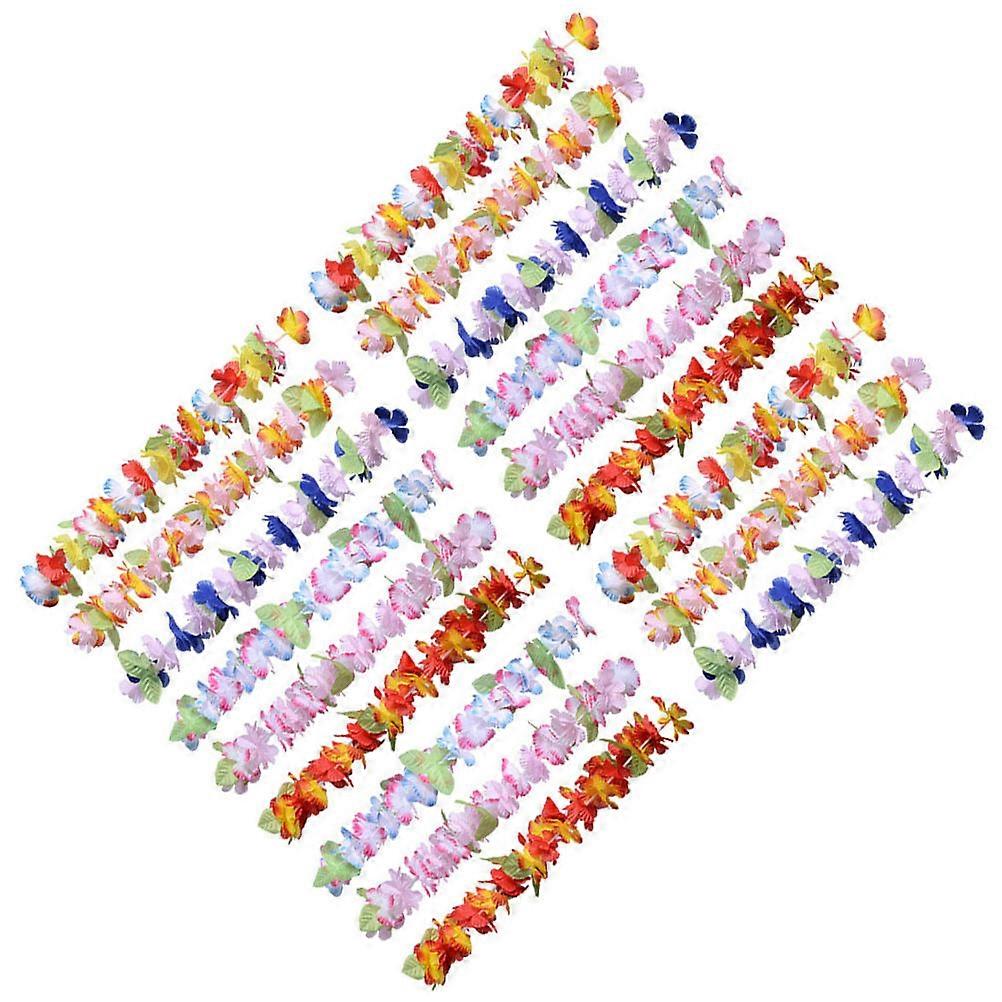 Hawaiin Lei Hawaiian Leis Neck Ornament Bright Color 105X6.5CM 18Pcs