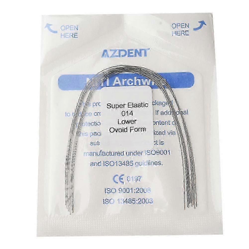 10pcs Dental Orthodontics Arch Wire Super Elastic Niti Round Ovoid for Upper/Lower Use