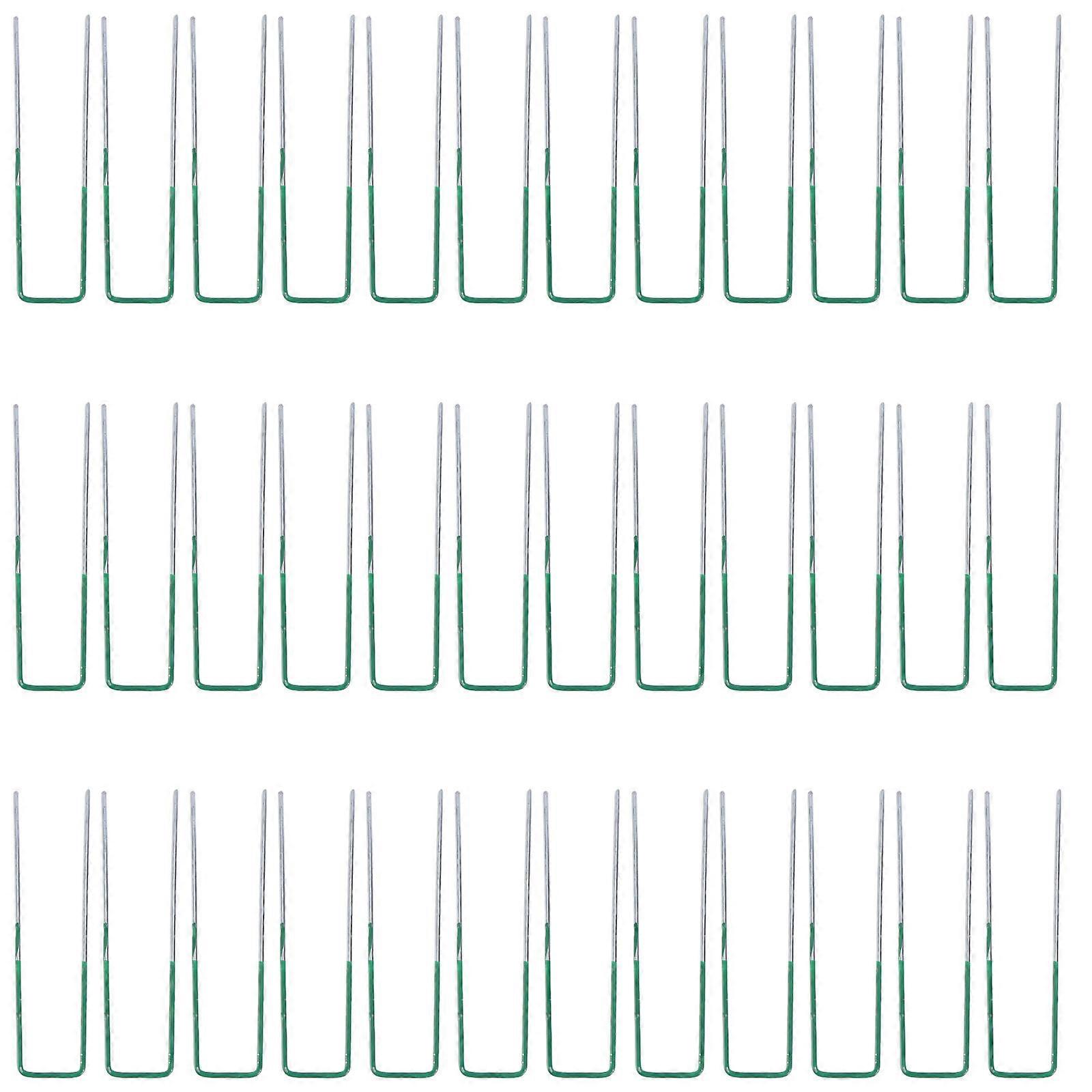 Small Garden Stakes Durable Galvanized Metal Pegs for Lawn Sod and Outdoor Projects 50Pcs
