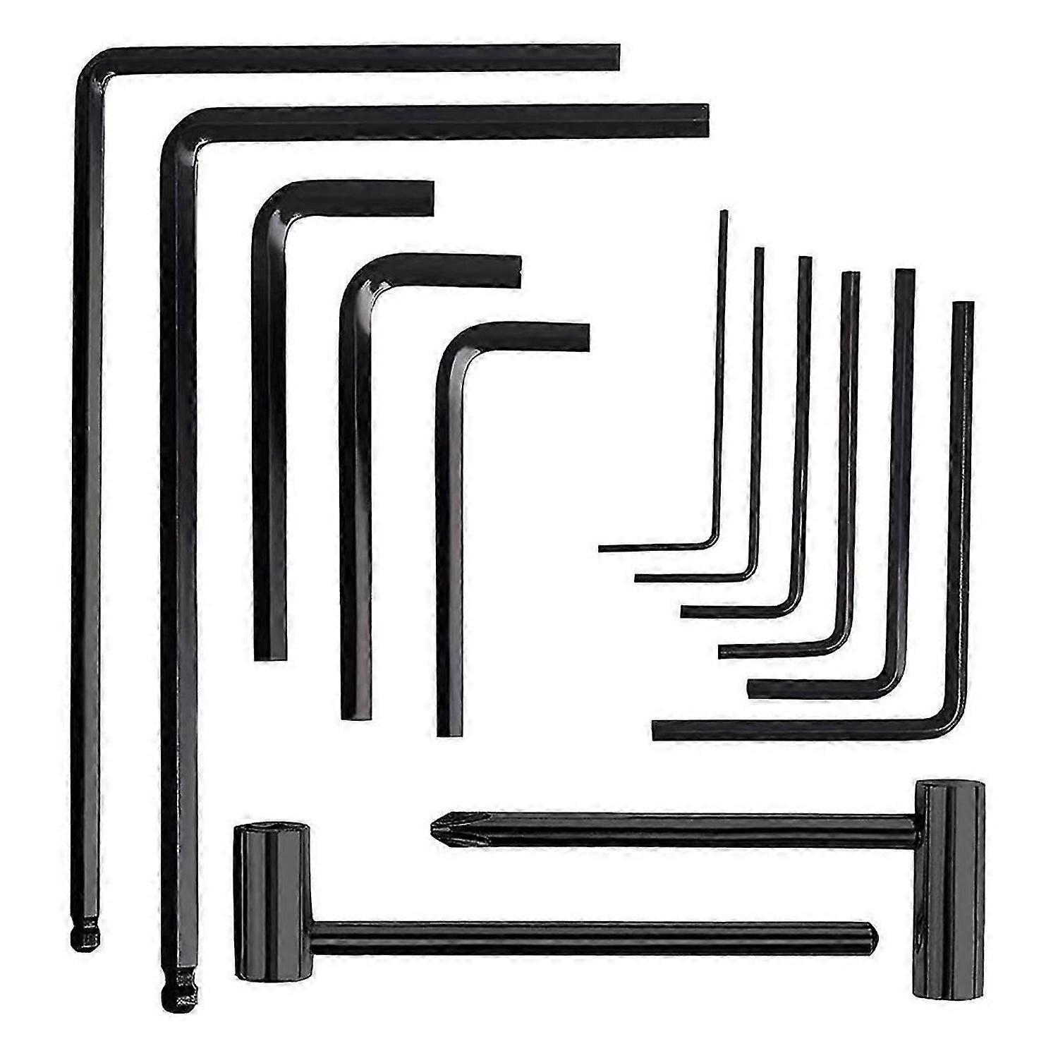 13pcs L Shaped Hex Hexagon Key Hex Guitar Neck Truss Rod Adjustment Wrench Screwdriver Tool Kit for