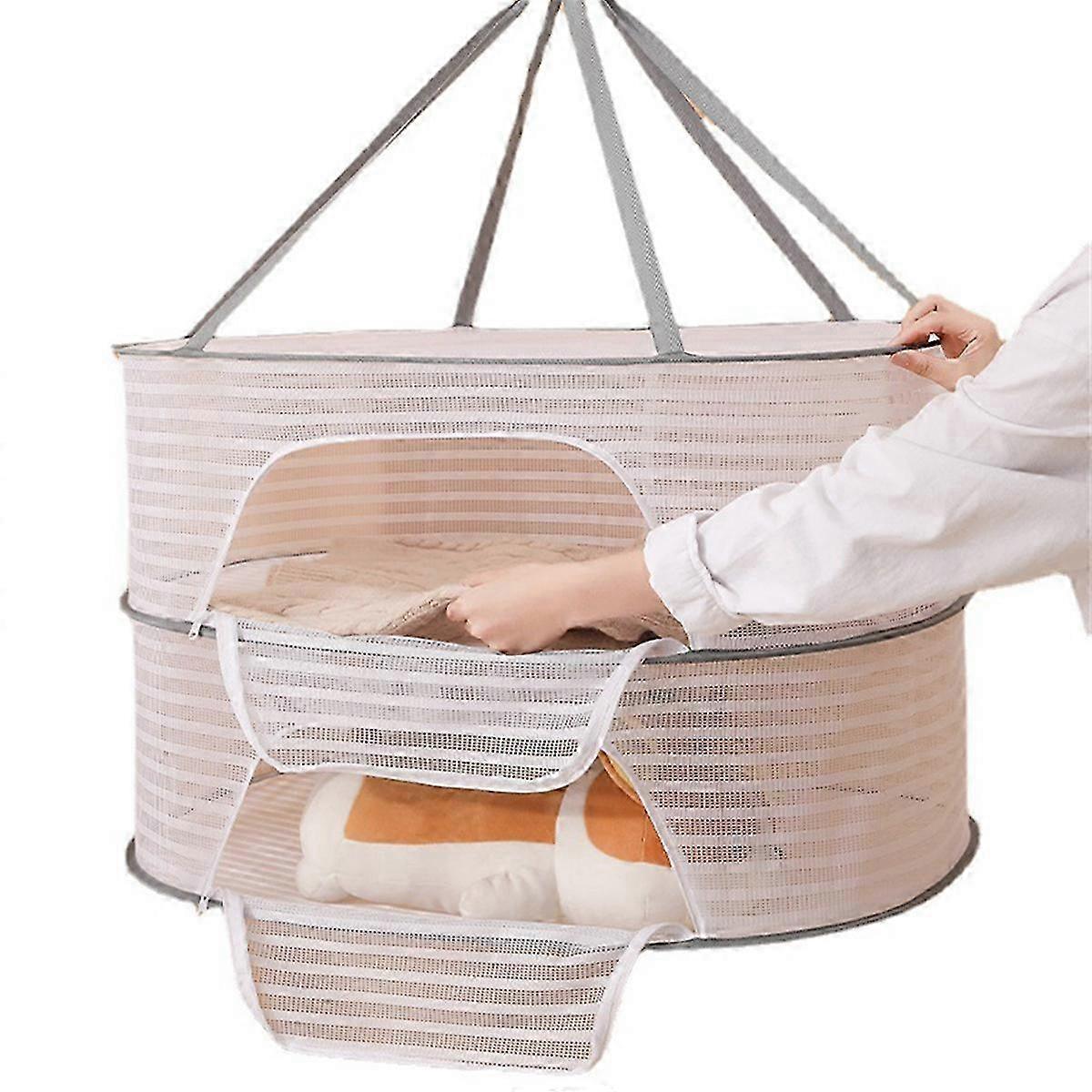 Foldable Drying Net for Vegetables, Fish, and Dehydrated Goods, Multi-Tiered Food Drying Net Edition 0630