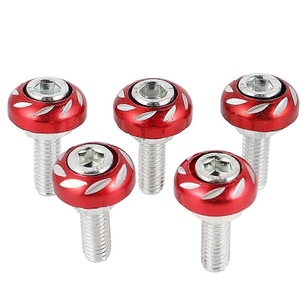 Decorative Motorbike Screw Red Aluminium Alloy Motorcycle Accessories 20Set