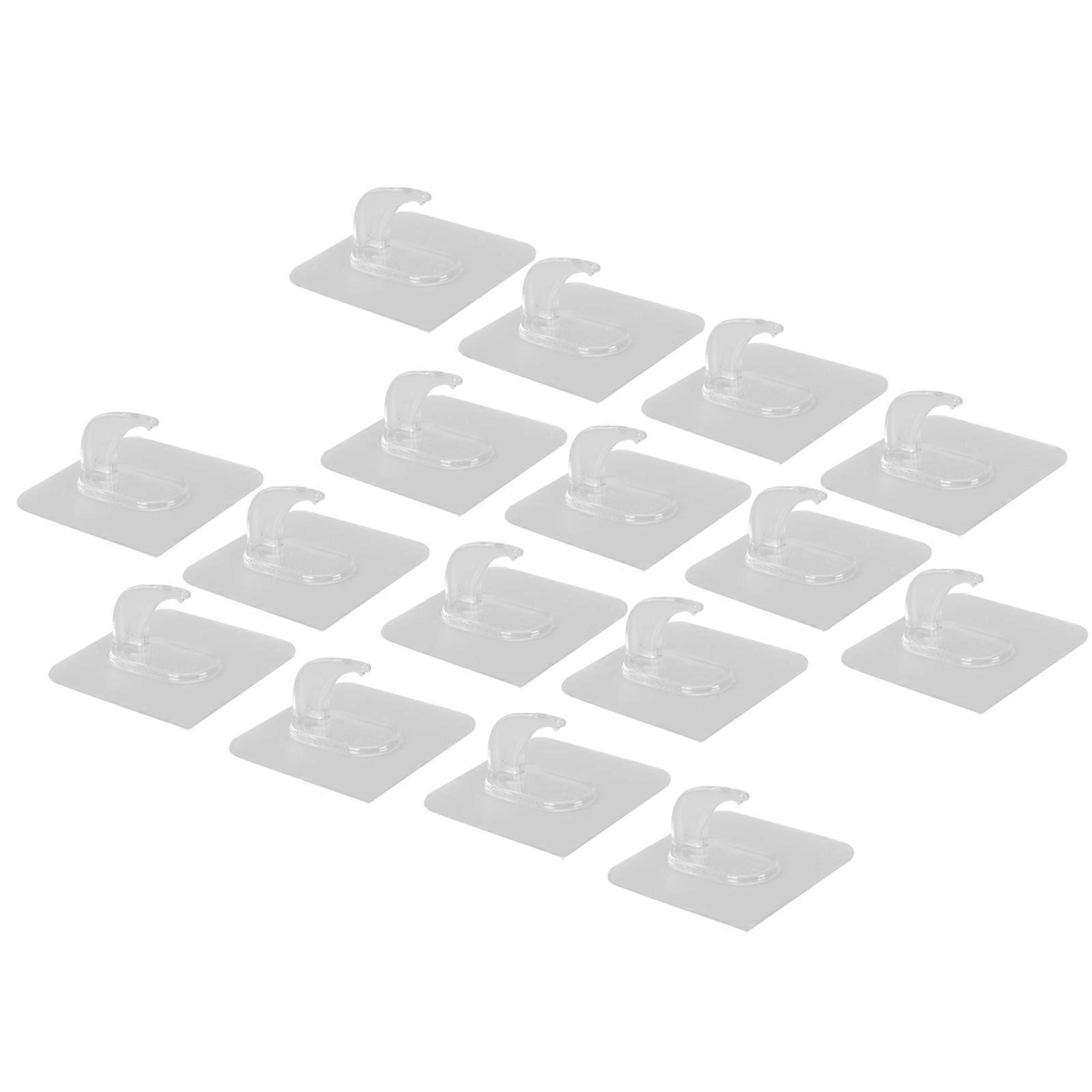 Adhesive Hooks Self Adhesive Small Plastic Hooks Bathroom Bedroom Dorm 20Pcs