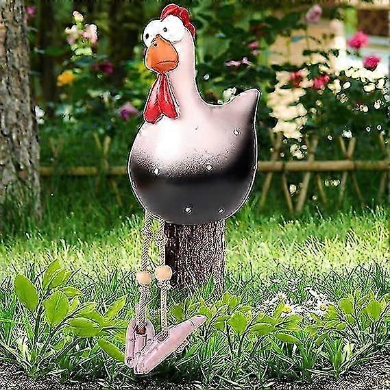 ديكور حديقة الدجاج ، زخرفة عيد الفصح ، زخرفة الديك الراتنج كتكوت مضحك