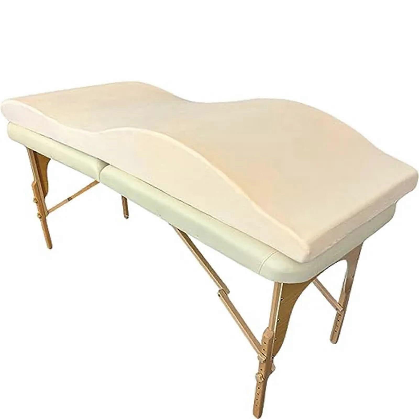 Schaum Spa Massage Table Beauty Bed Curved Topper Salon Anatomic Mattress Wave Memory Foam Bed Topper (White)