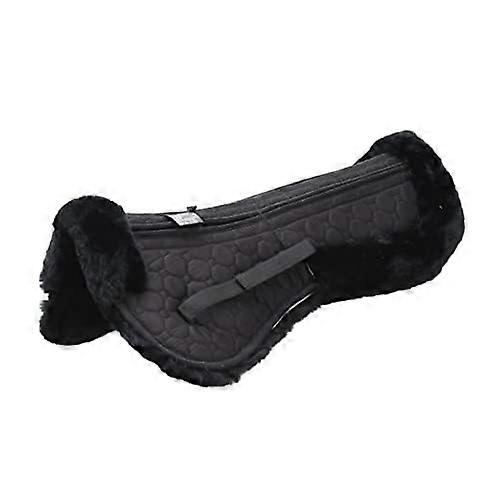 Lambskin Correction Pad with Velcro Strap or Zip 4 Pieces Felt Inserts (Black, M)