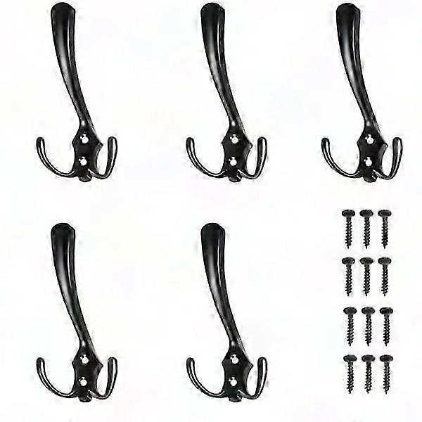 Triple Wall Hooks for Clothes