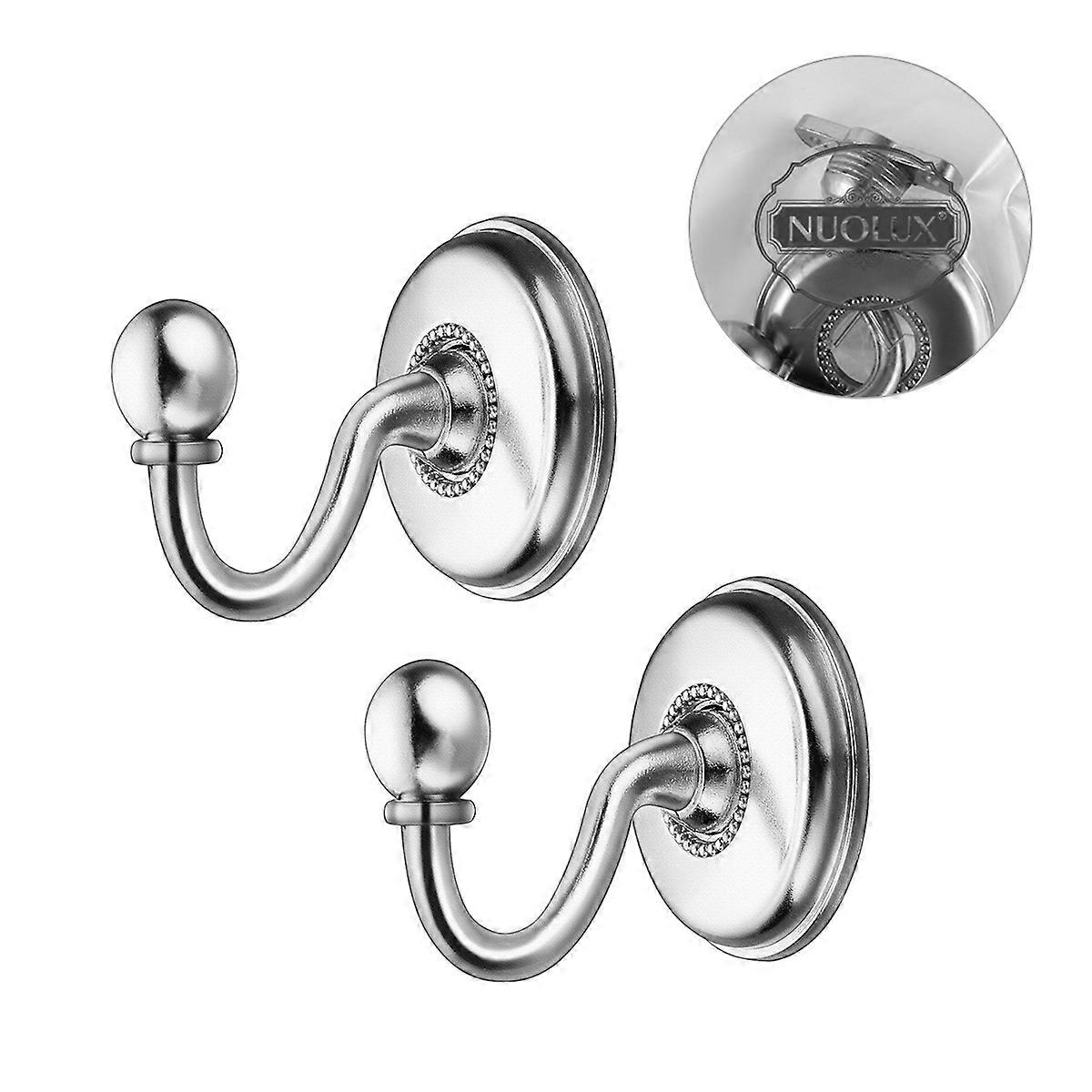 Window Drapery Holdback Hooks Wall Mounting For Homeowners Silver 2Pcs