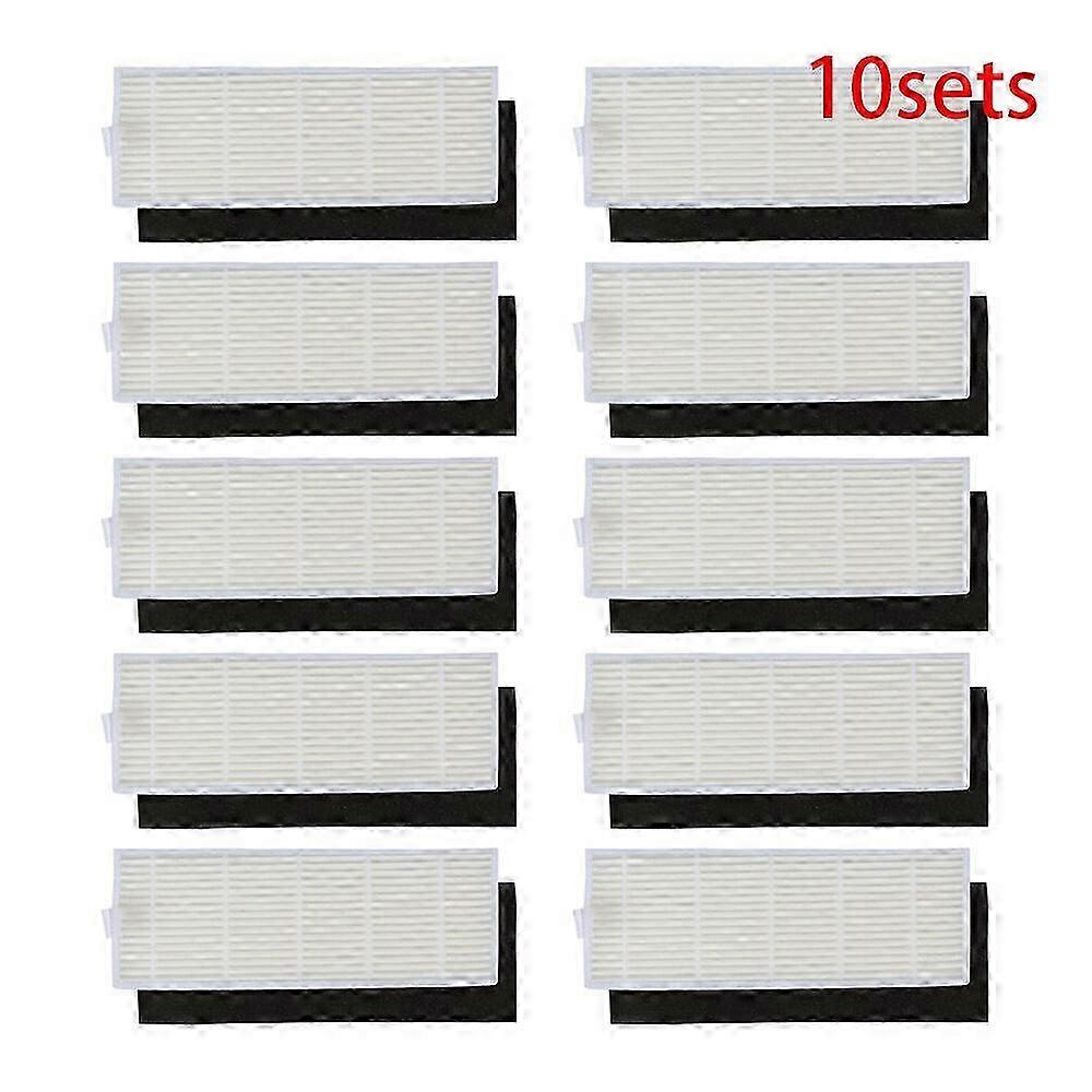 10pcs Sponge and 10pcs Filters for Compatible Brand Robot Vacuum Cleaners, Hepa Filter Set for Efficient Cleaning and Maintenance