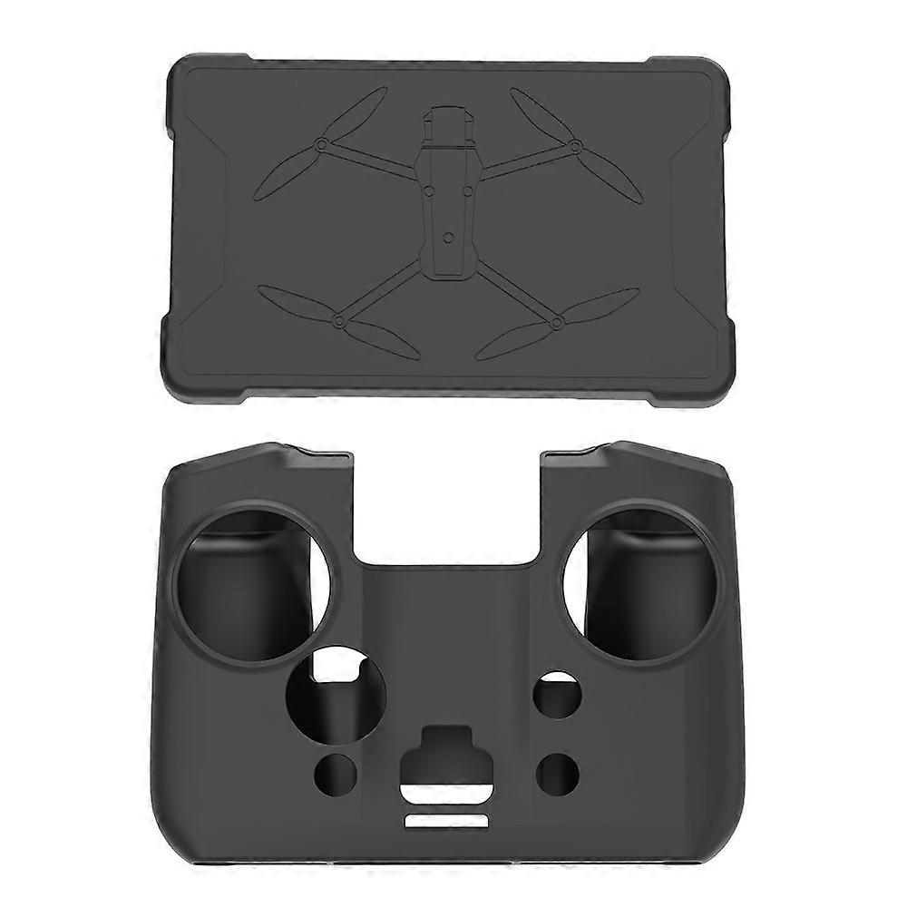 BRDRD For DJI RC Pro 2 Remote Controller Silicone Case with Screen Cap Protective Cover Black
