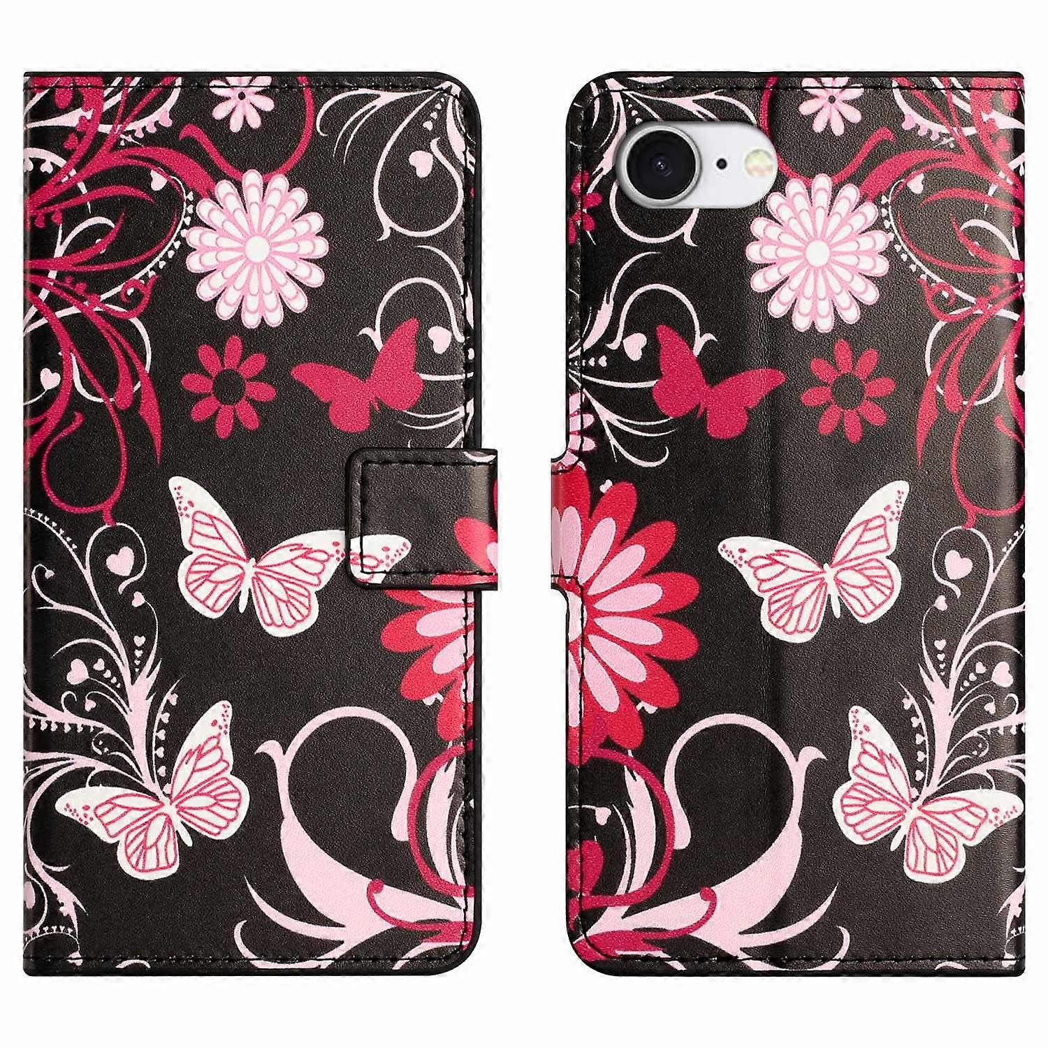 For iPhone 16e Case Pattern Print PU Leather Wallet Phone Cover