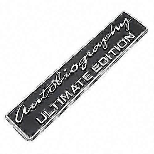 Black/Chrome Range Rover Autobiography Ultimate Edition Rear Boot Badge Emblem