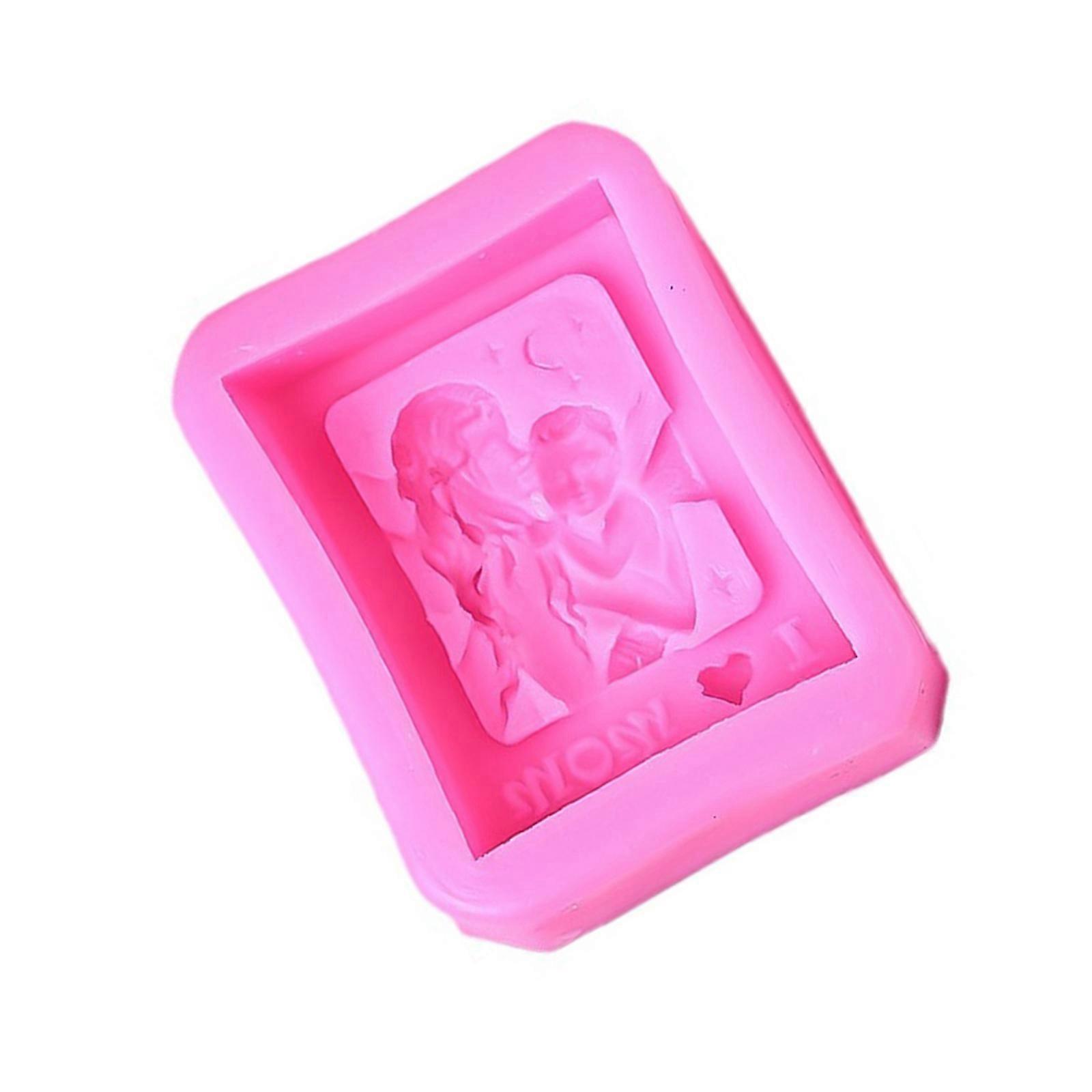 Anyák napi szilikon gyertyaformák, szilikon szappanformák epoxi gyantához, fondant csokoládéformák, tortaformák, sütőeszköz, többszínű