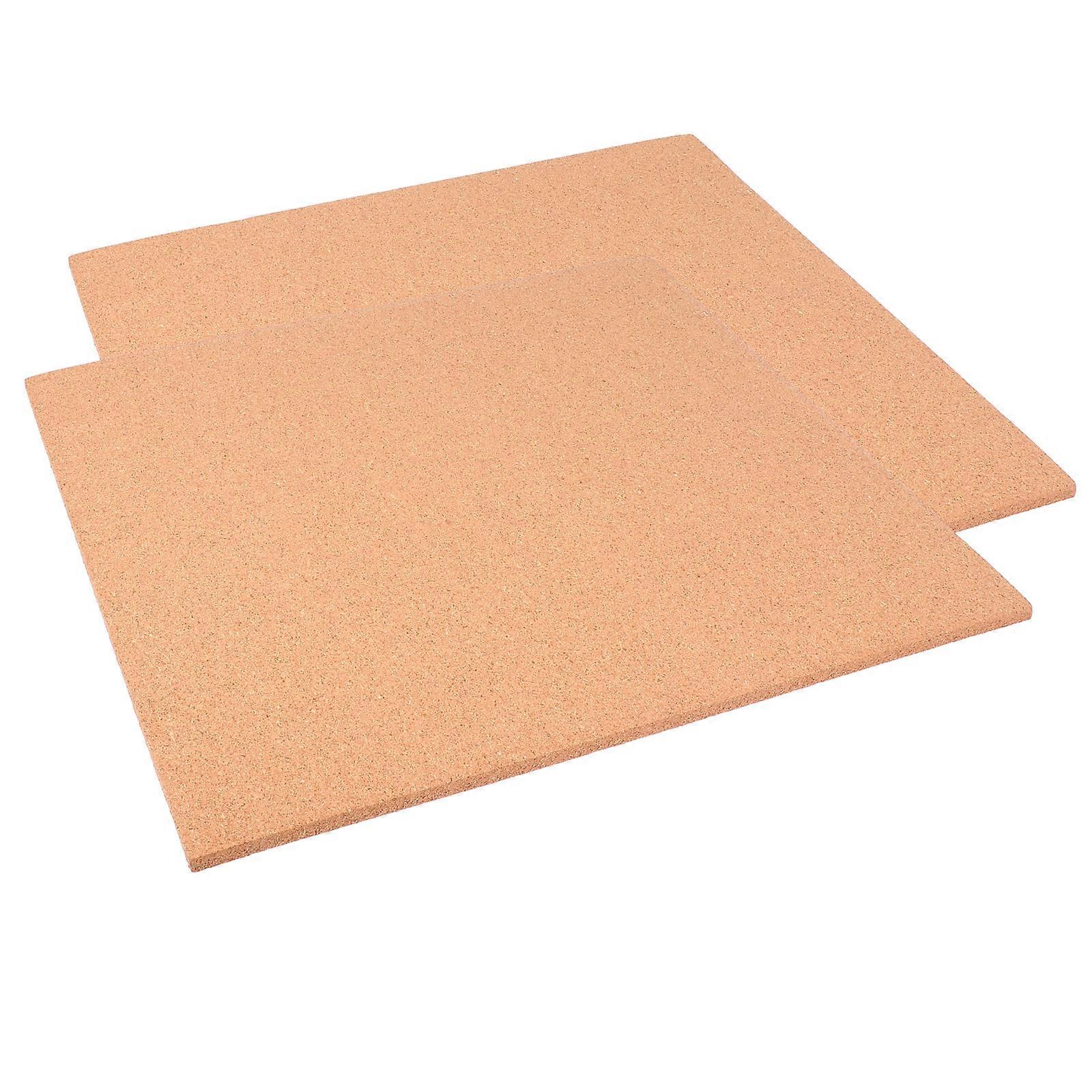 Brown Self Adhesive Cork Board for Home Use Stylish Memo Board Plastic 2 Pcs