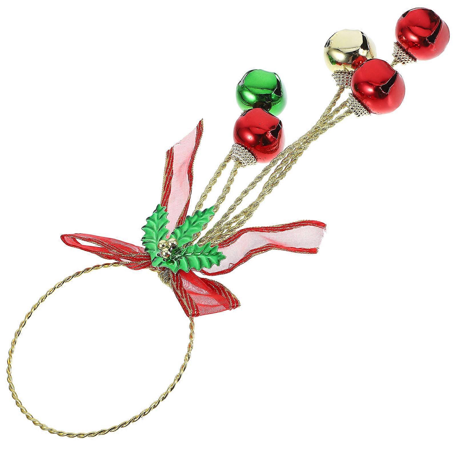 Christmas Hanging Bells Set with Delicate Bowknot Pendant for Decor Multi Color 2.5 Inches