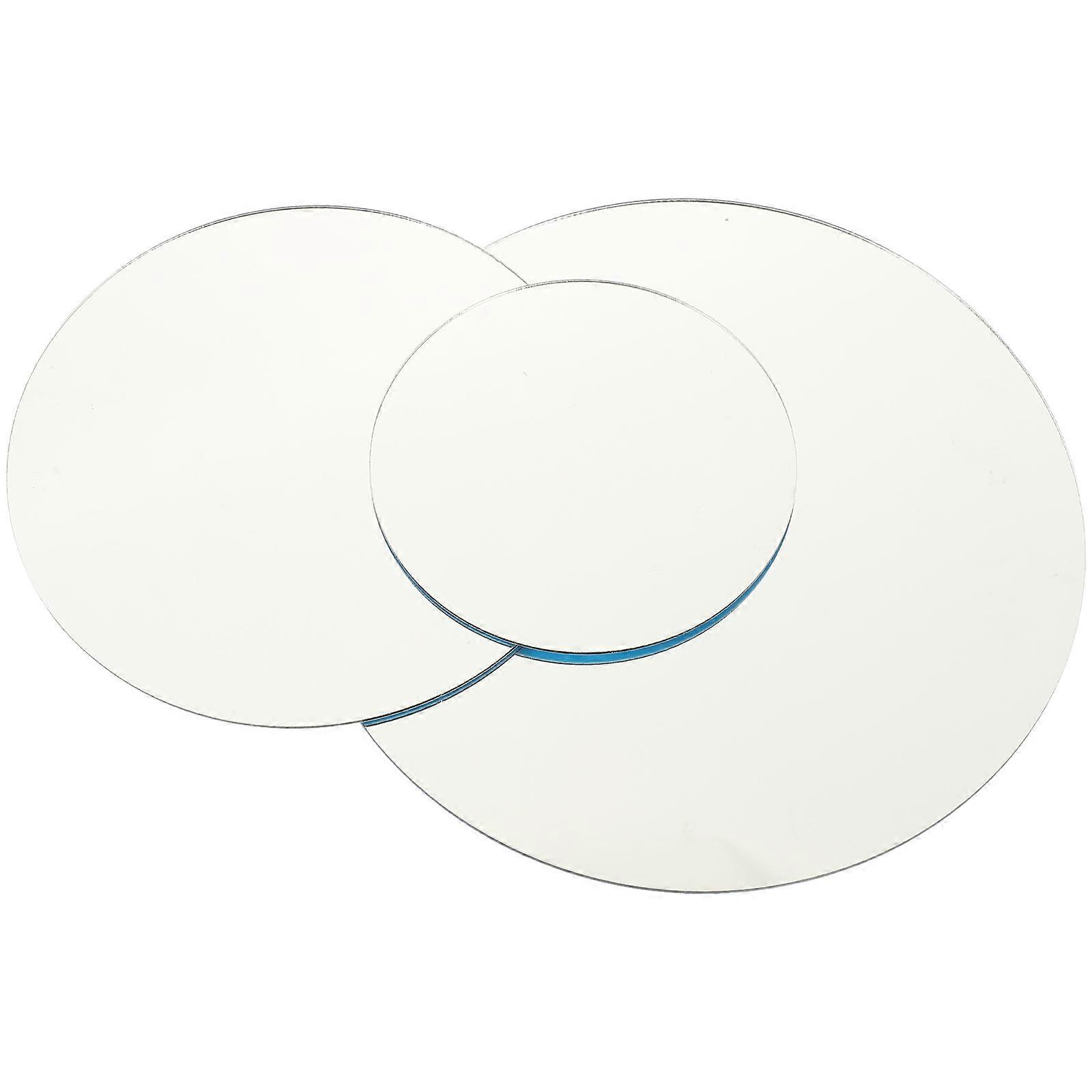 3つのサイズのジュエリーと製品写真用のシルバーを使用した写真用のアクリルミラー小道具