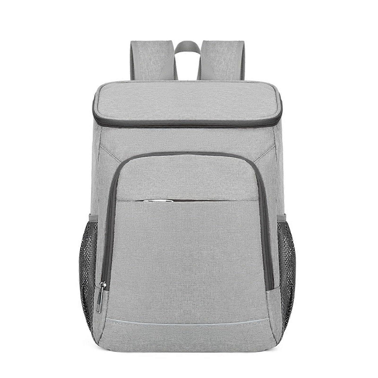 Functional Insulated Backpacks for Beach and Outdoor Activities, Large Capacity Cool Grey Casual Daypack