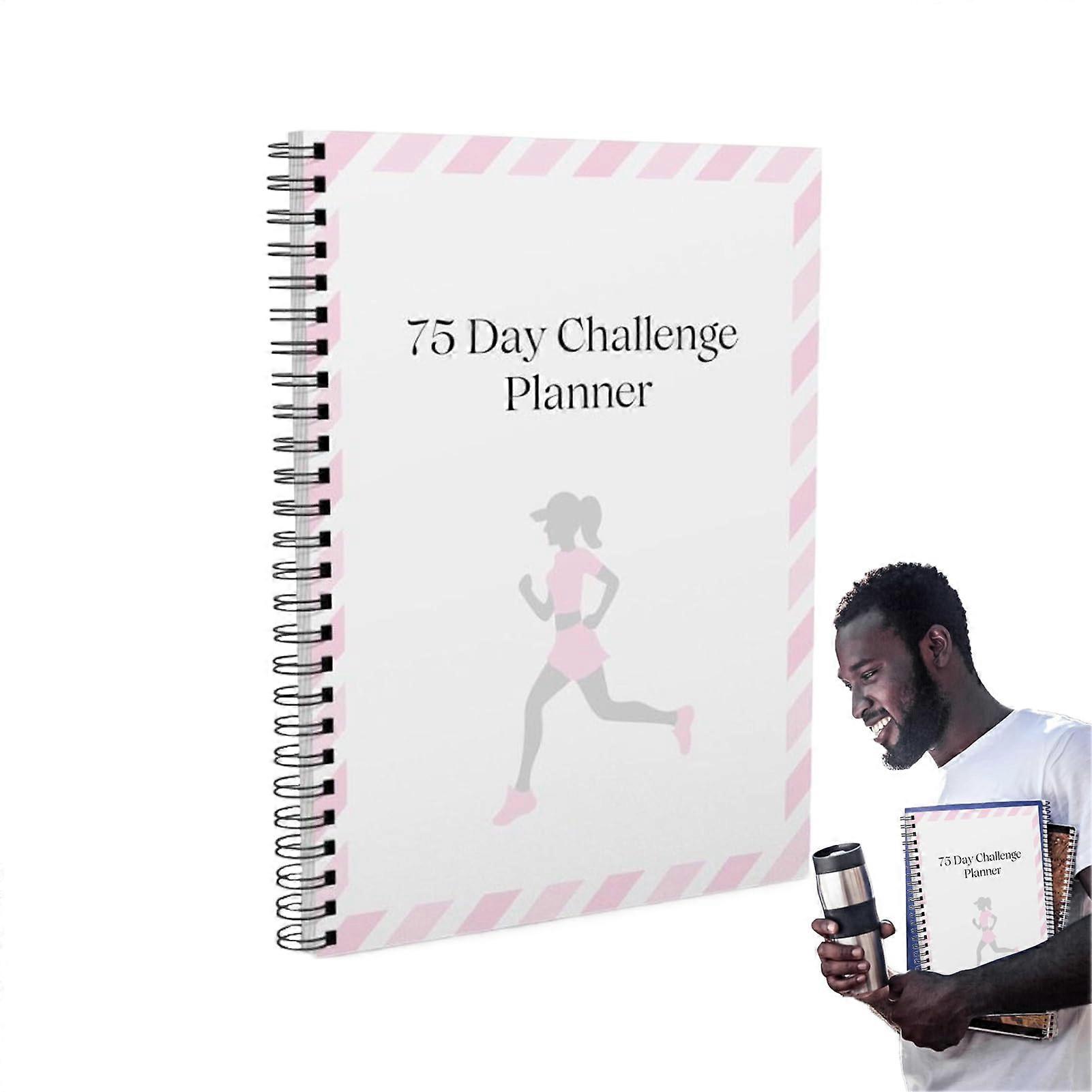 Planner Notebook 75-Day Habit Tracker, Spiral-Bound Portable Journal for Time Management Scheduling and Task Planning