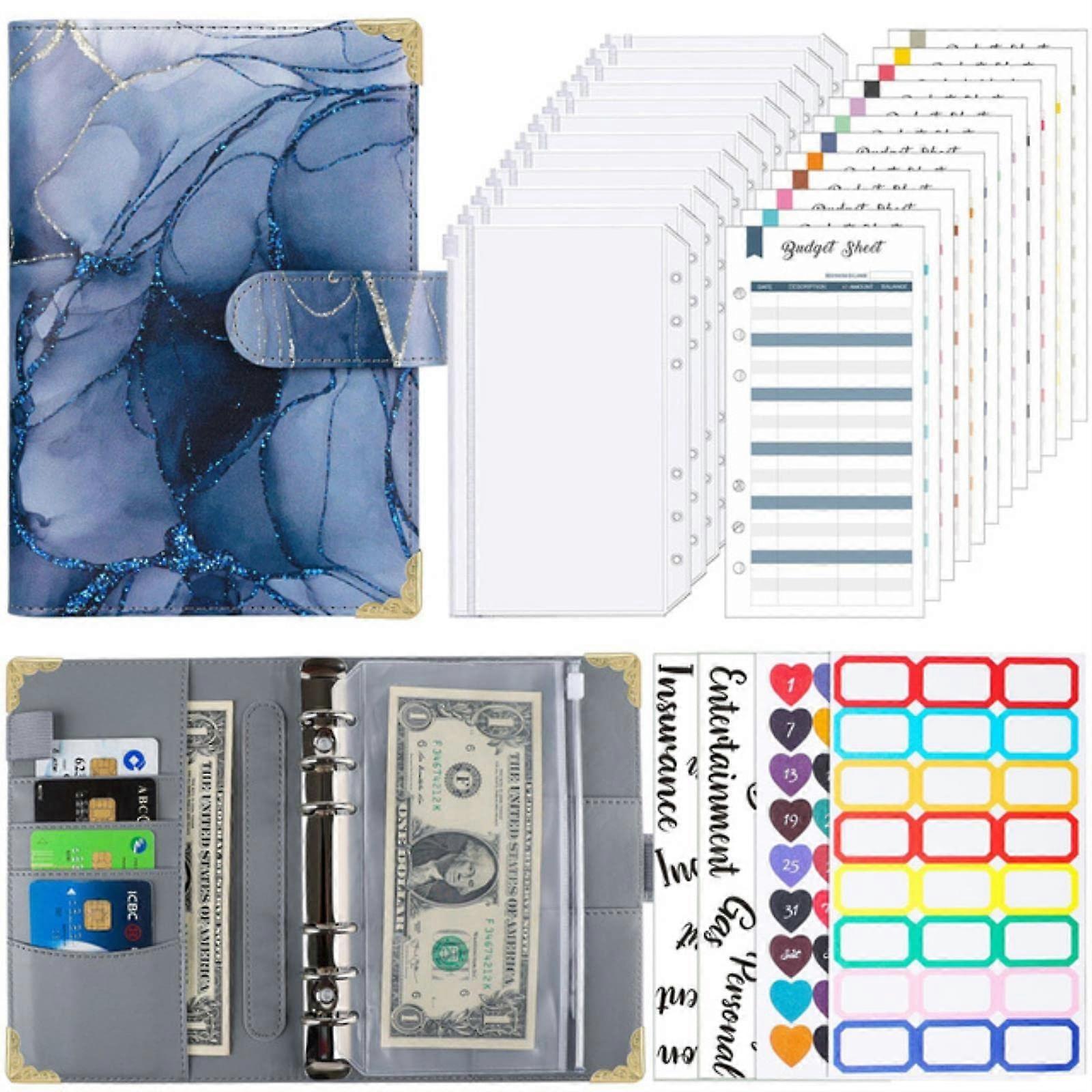 A6 Budget Organiser Binder With Zip Pocket Money Envelope System DIY Diary Agenda Planner Expense Sheet