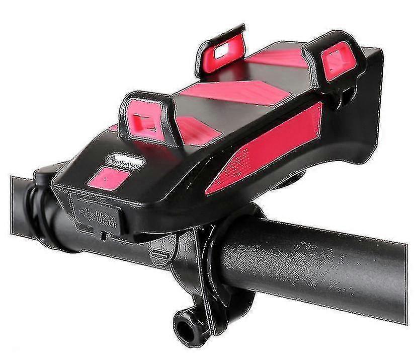 4-in-1 Waterproof Bicycle Light & Bike Phone Holder - Cycle Bell with Mobile Power Bank Function for Convenient Riding