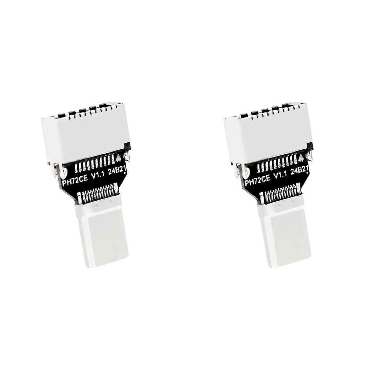 2X Usb 3.2 Type-C Male To Type-E Female Adapter Computer Case Front Type-E Adapter