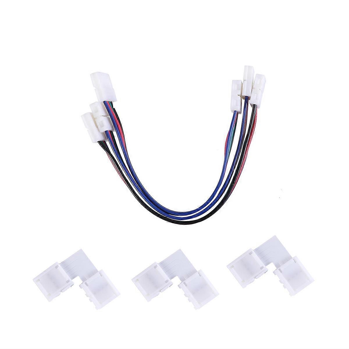 Rgb Led Light Strip Connector For Lighting Systems Extend Function Fire Proof Plastic 1 Set