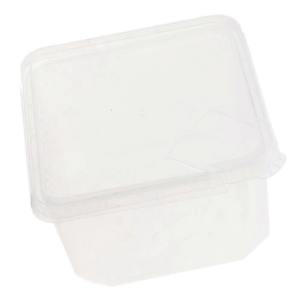 Plastic Insect Spider Habitat Feeding Box Crate Container Reservoir 12x12x7cm 2025