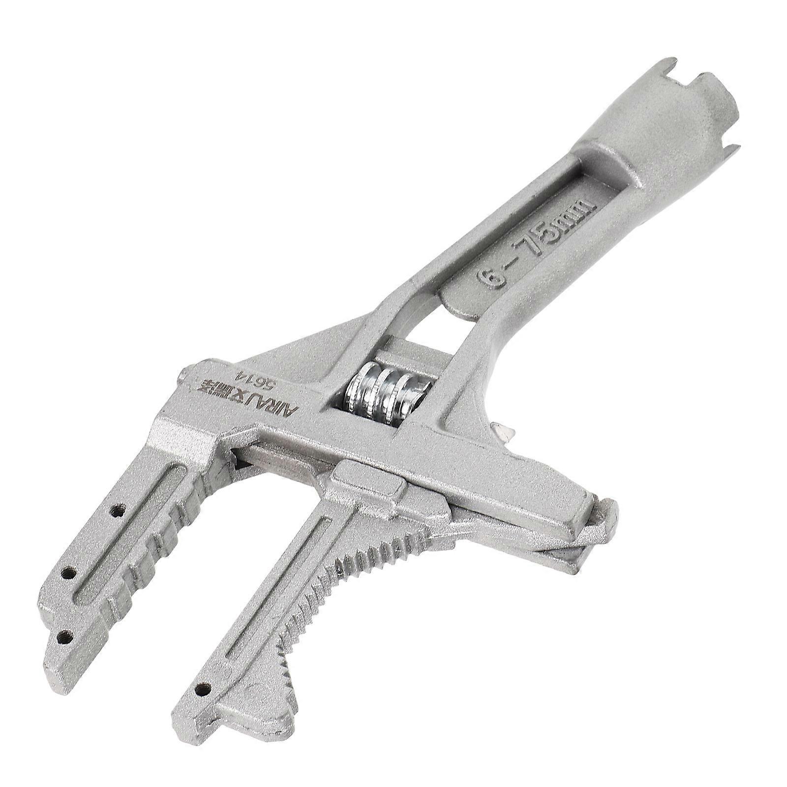 Washbasin Wrenches Large Opening Short Handle Bathroom Sink Tools Silver 1Set