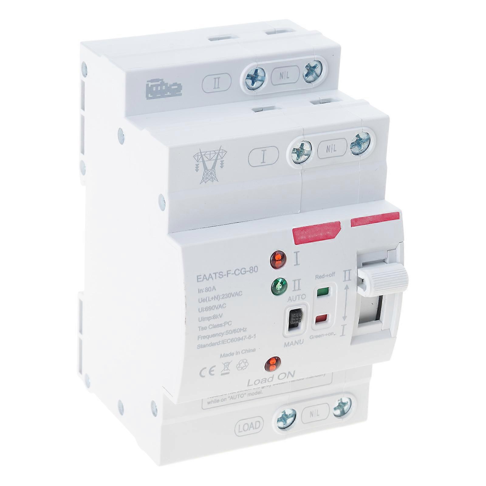 2P 110V/220V Double Power Automatic Transfer Switches Replacement Electrical Selector Switches Generator Transfer Switches Multicolor