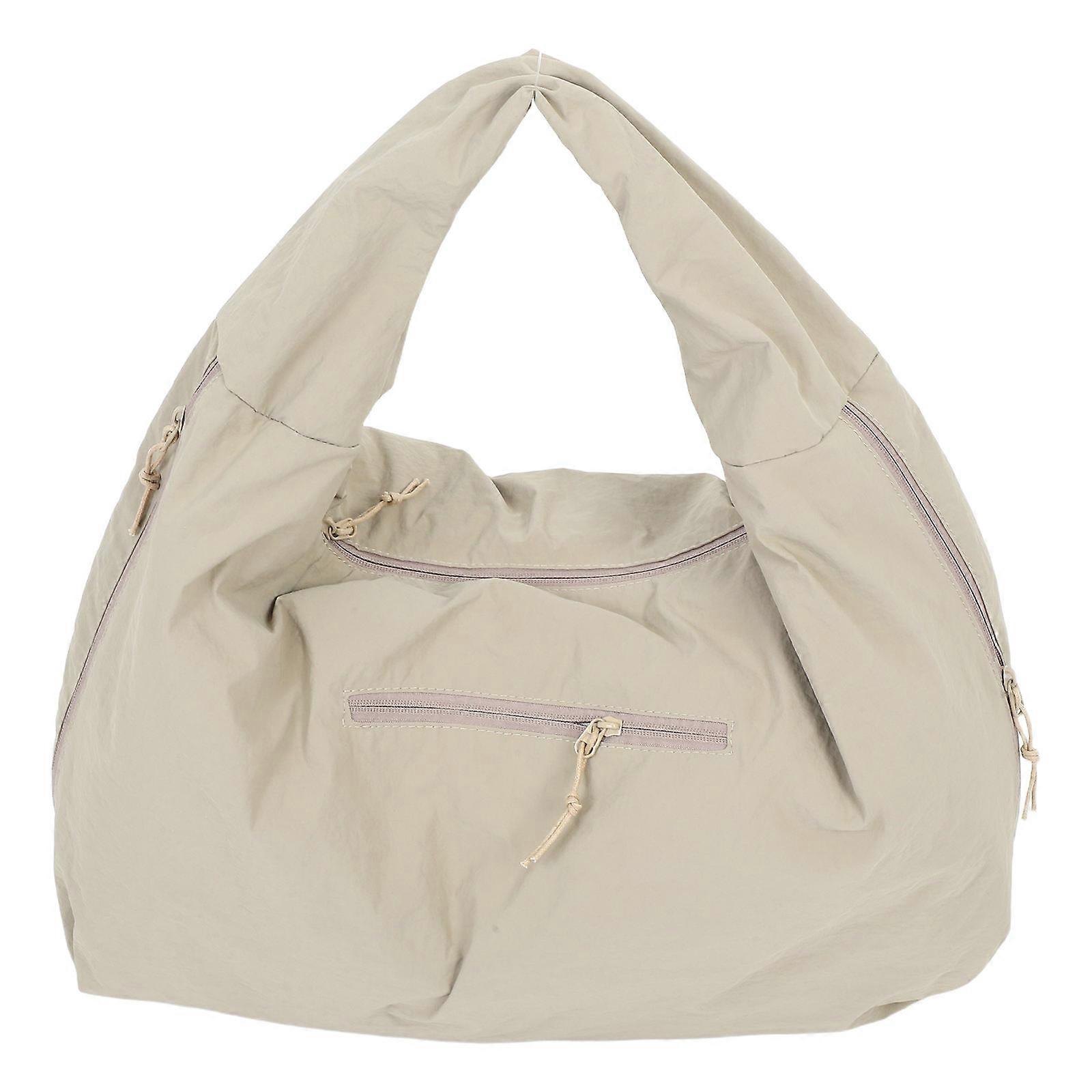 Solid Color Handbag for Carrying Log with Large Capacity Casual Shoulder Bag