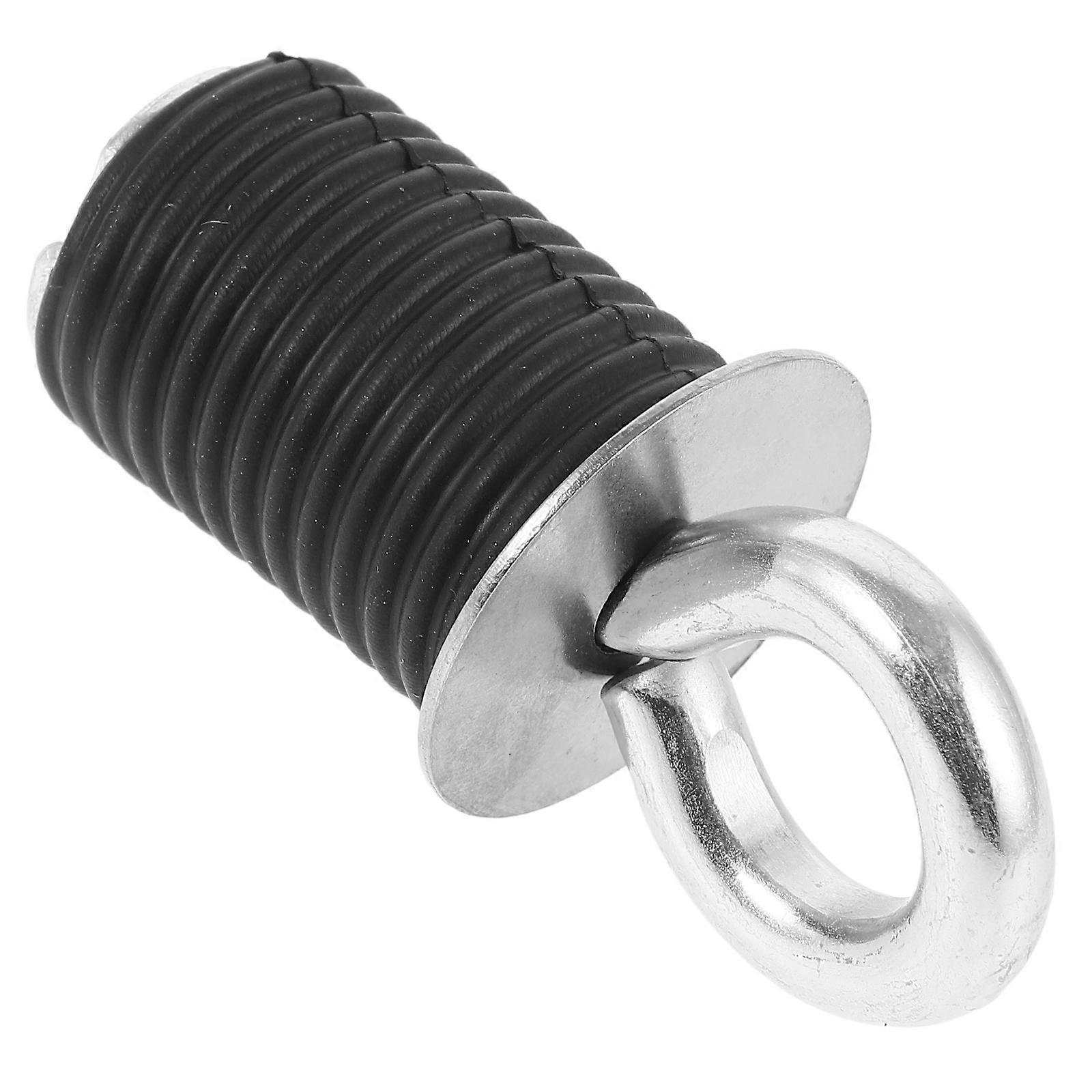 Black ATV Tie Down Anchor with Rope Fixing Buckle for ATV Use Made of Rubber and Metal