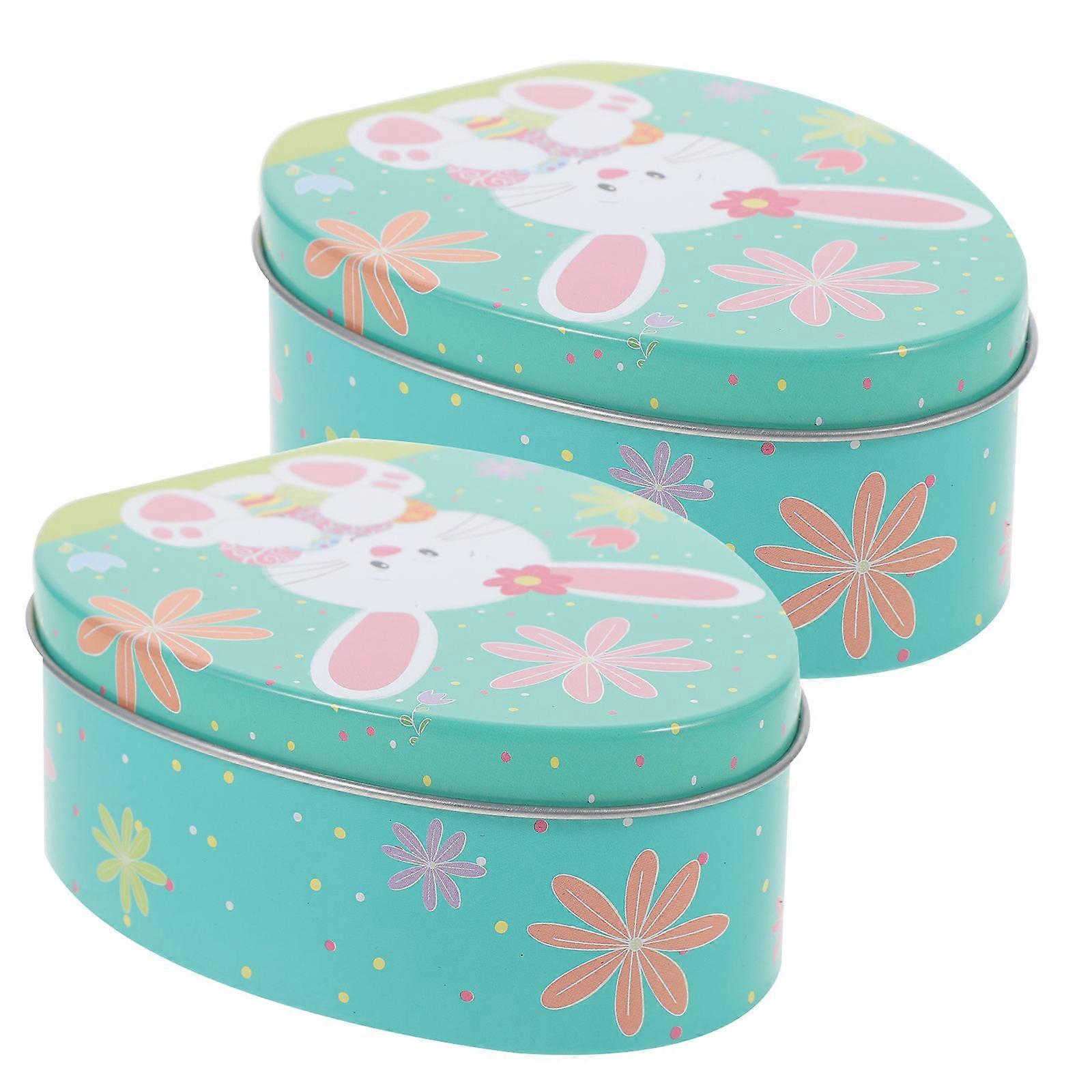 Easter Egg Shaped Candy Box Set   Sturdy Biscuit Storage Holder with Unique Decorative Design for Sweets and Treats