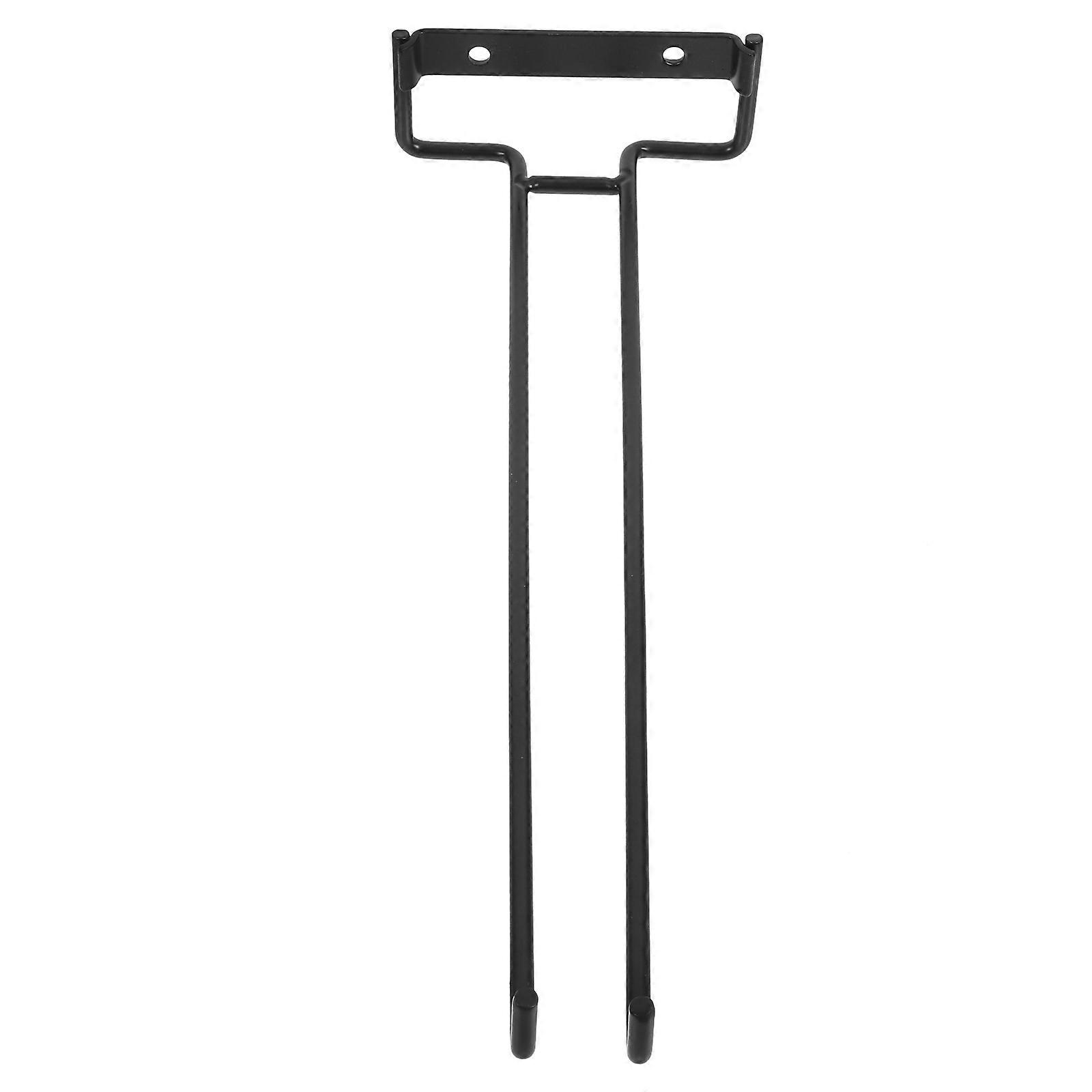 Sturdy Iron Wine Glass Rack for Bar Use Black Color Easy to Install and .3 Inches