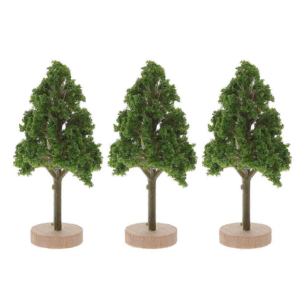 Mini Model Trees Decorative For Train Scenery Architecture Portable Plastic 3Pcs