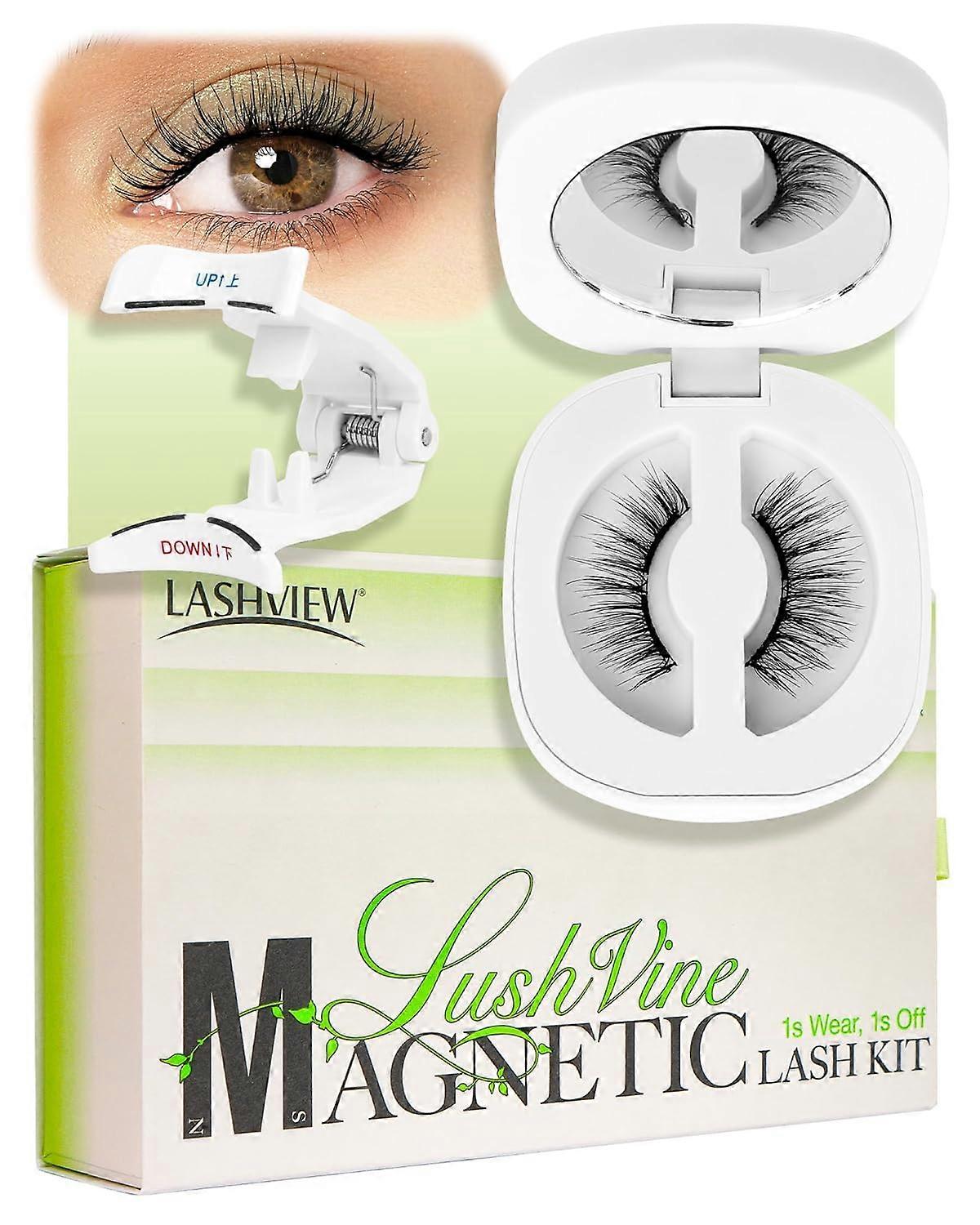 Upgraded soft magnetic eyelashes with applicator, reusable magnetic eyelashes, natural look, no glue required, windproof and waterproof, all-day