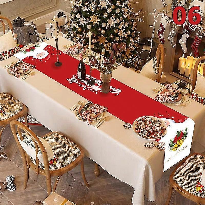 2025 Noël Table Chemin Nappe Noël Maison Table À Manger Drapeau Noël Décor