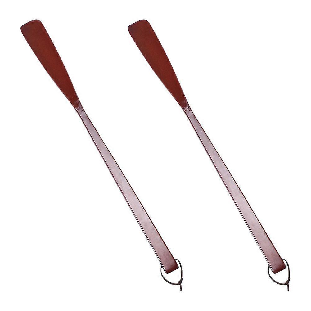 Shoehorn Long Handled Wooden Shoe Assist Elderly Small Size Comfortable 2Set