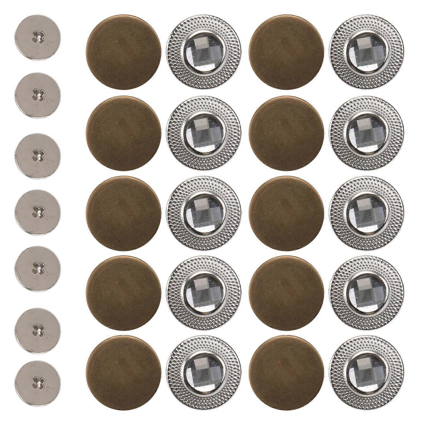 50Pcs Metal Jeans Buttons Replacement Designed For Simple Home Use Ideal For Adults Clothing