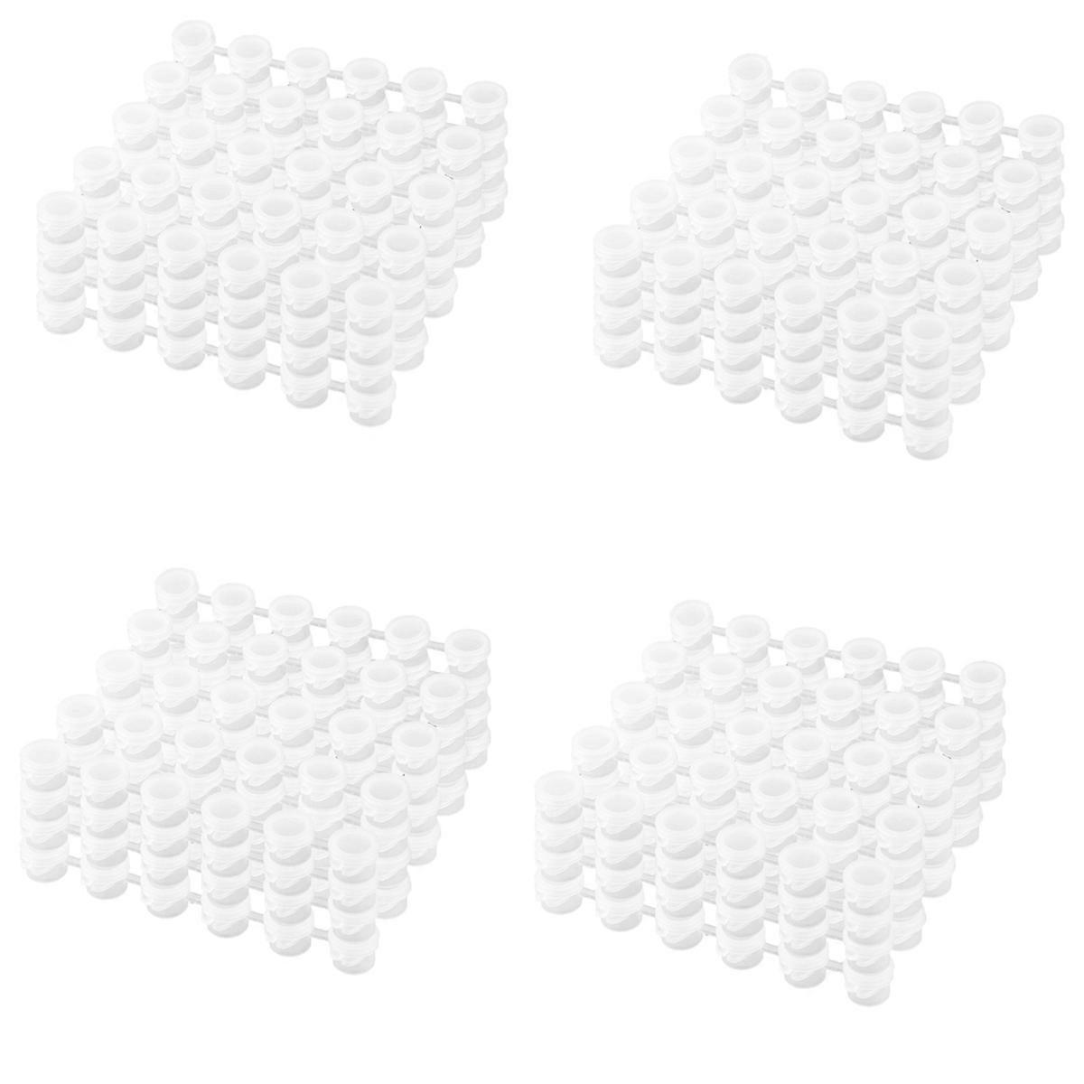 100 Strips Empty Paint Pots Strips Mini Clear Storage Containers Painting Arts Crafts Supplies for C