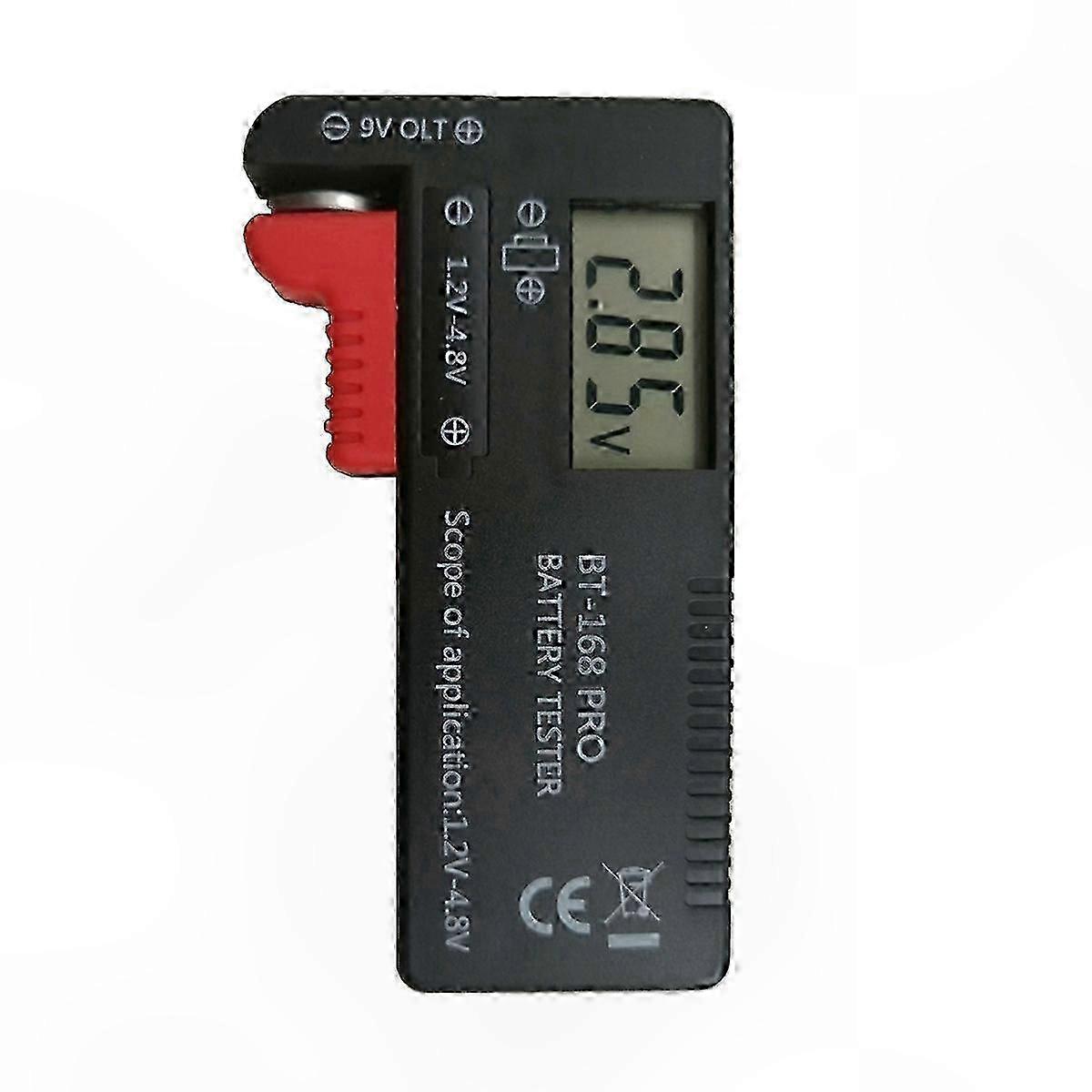 Digital Battery Tester for AA, AAA, 9V, and Button Cells - Volt Checker Tool