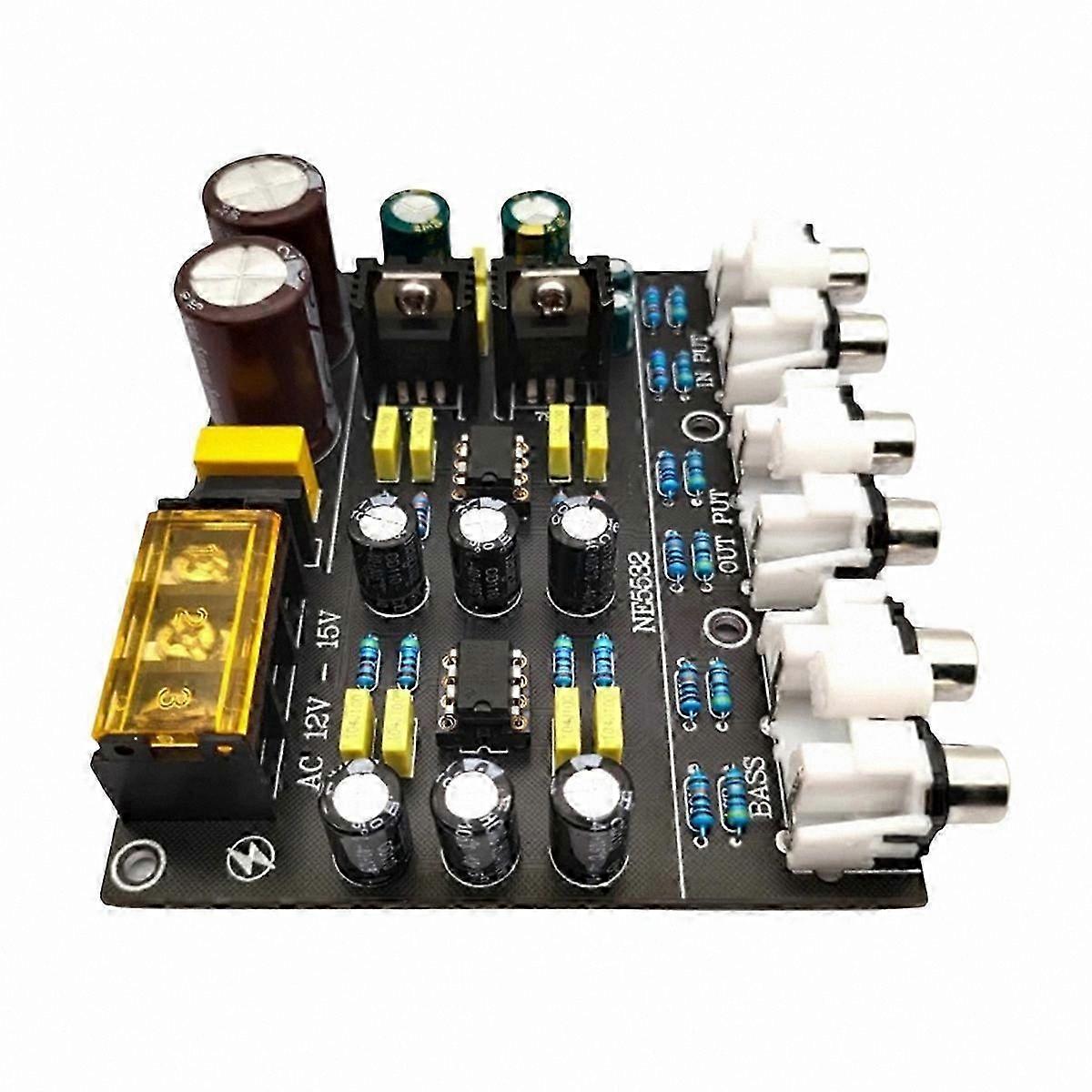 Active Dual Op Amp 2-Way Electronic Crossover with Frequency Divider