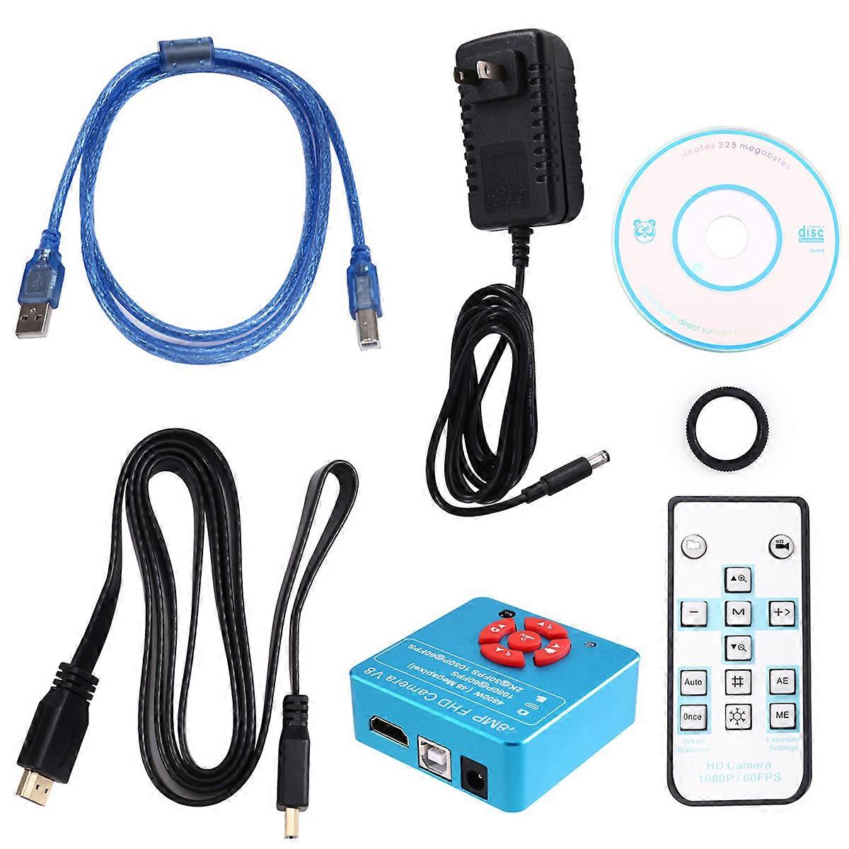 1080P 2K TypeC 48MP Industrial Lab -Compatible USB TF Electronic Digital Video Stereo Trinocular Ca
