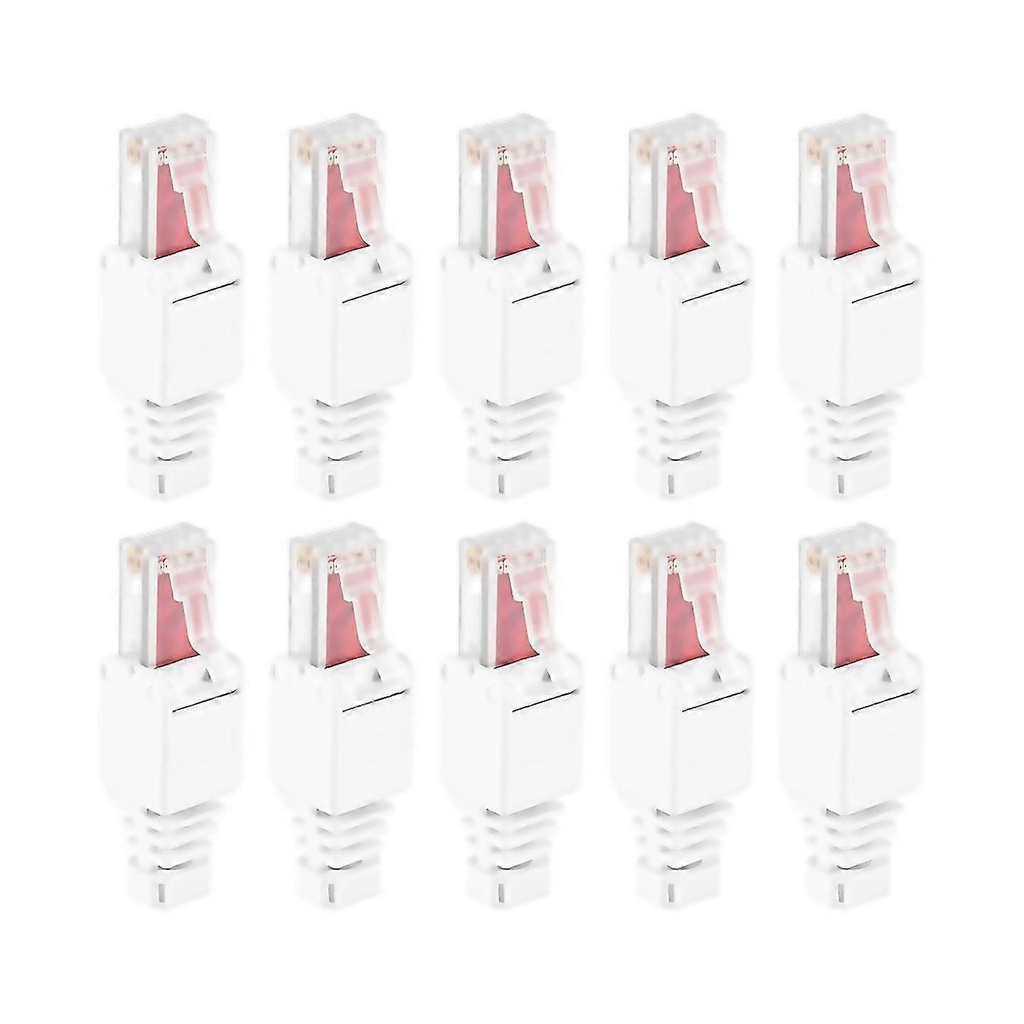 For 10 X Network Connectors Toolfree Rj45 Cat6 Lan Utp Cable Plug
