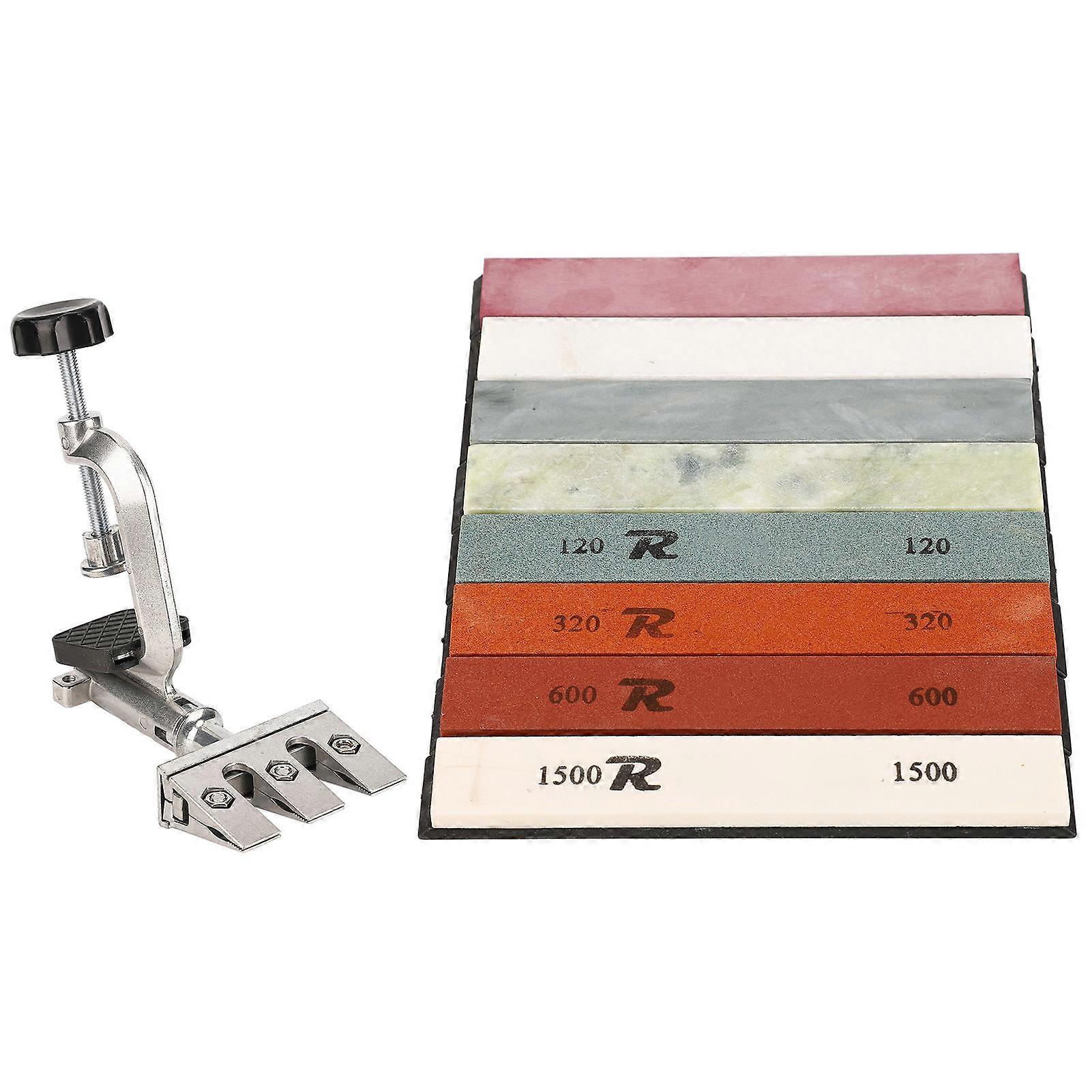 Knife Sharpener Kit Sturdy Professional Sharpening Stone Fixed Angle Sharpening System for Kitchen 