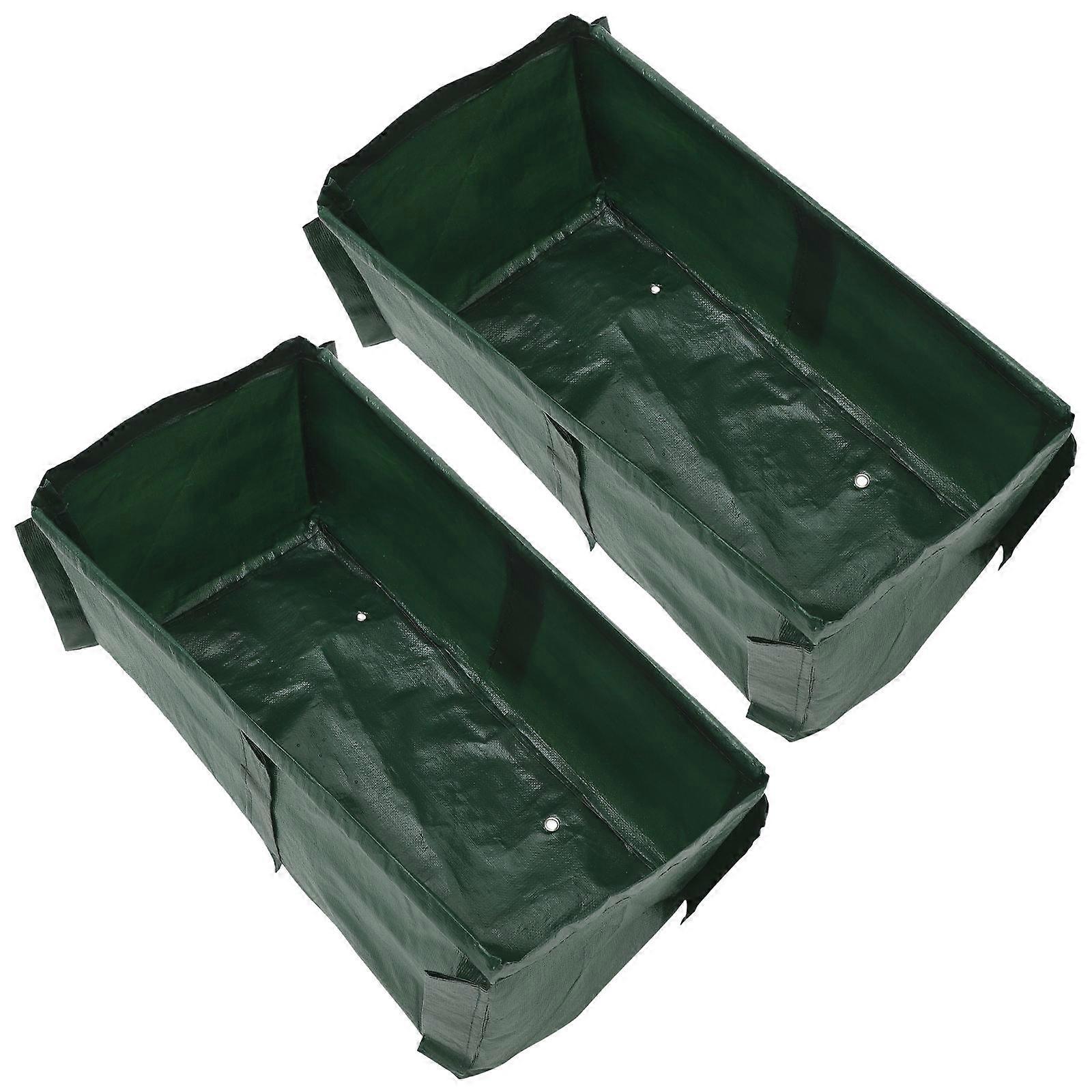 2pcs Rectangular PE Woven Fabric Bags for Vegetable Planting