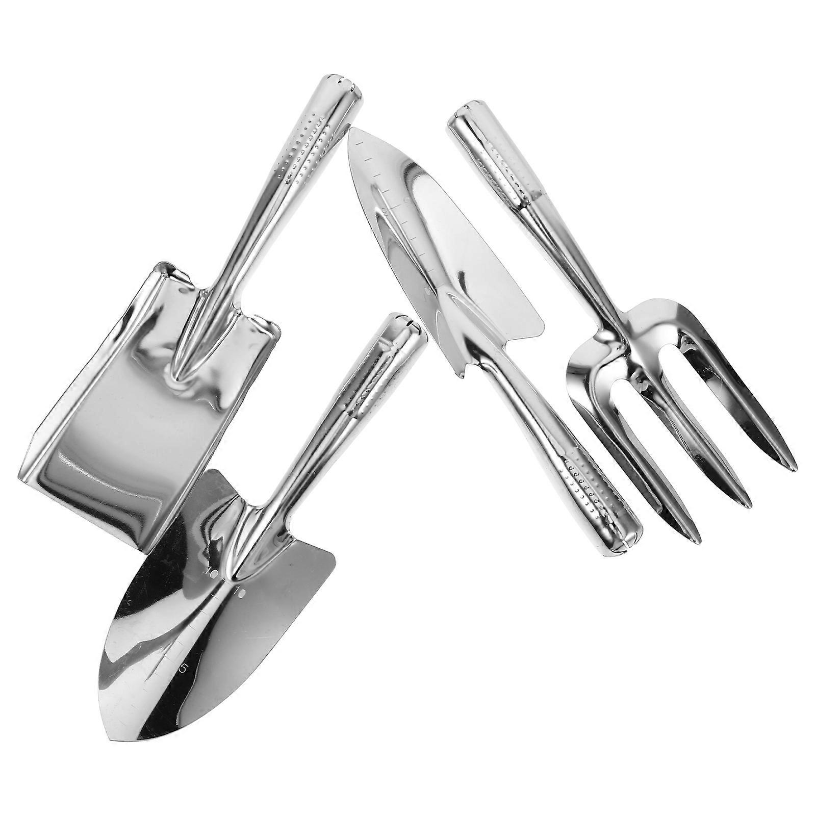 4Pcs Gardening Tools Heavy Duty Stainless Steel Set For Digging And Planting 27X8.5X2CM With Ergonomically Designed Handles