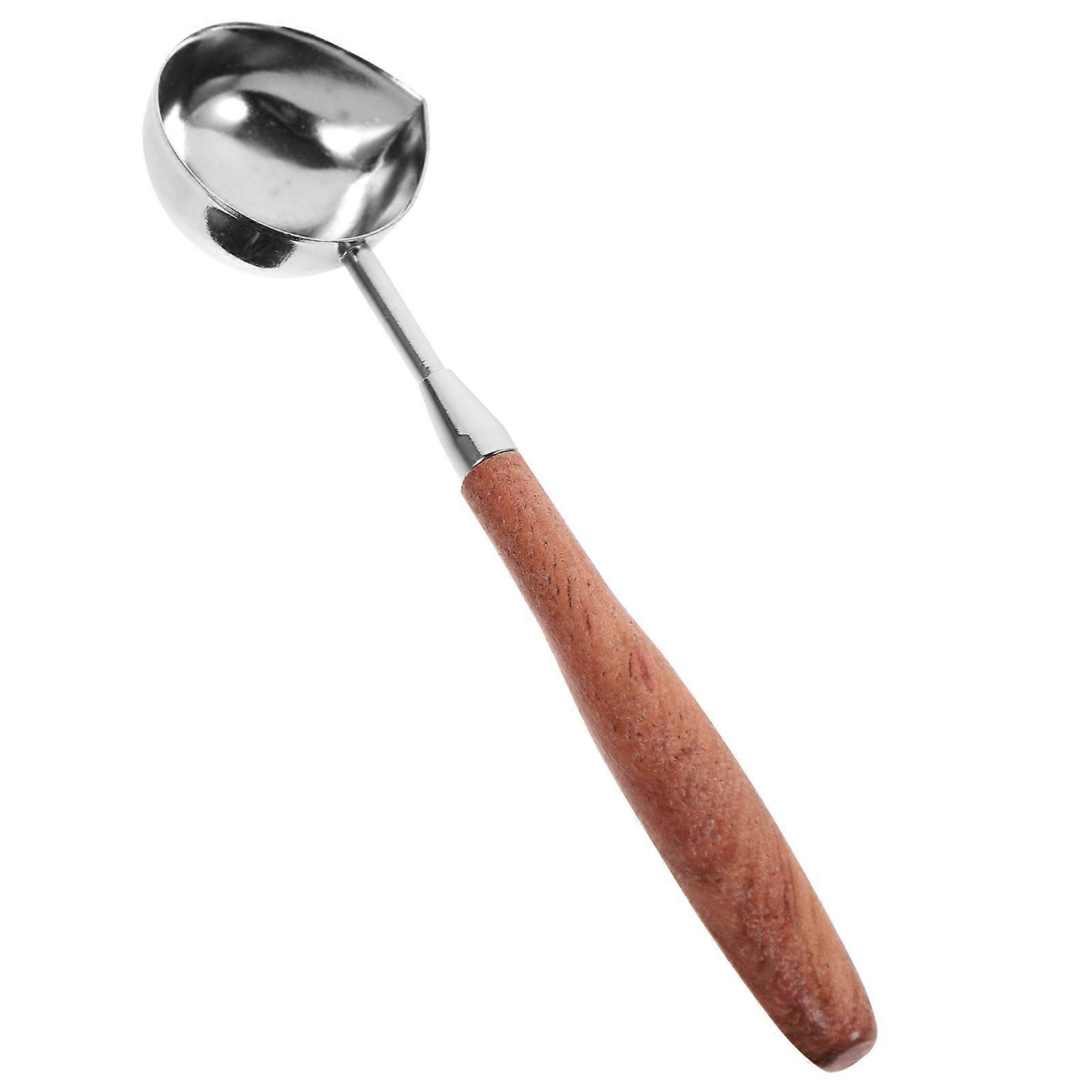 Wax Seal Spoon High-Grade Stainless Steel For Candle Making And Craft Projects 12x2.8cm Round Handle 1Pcs
